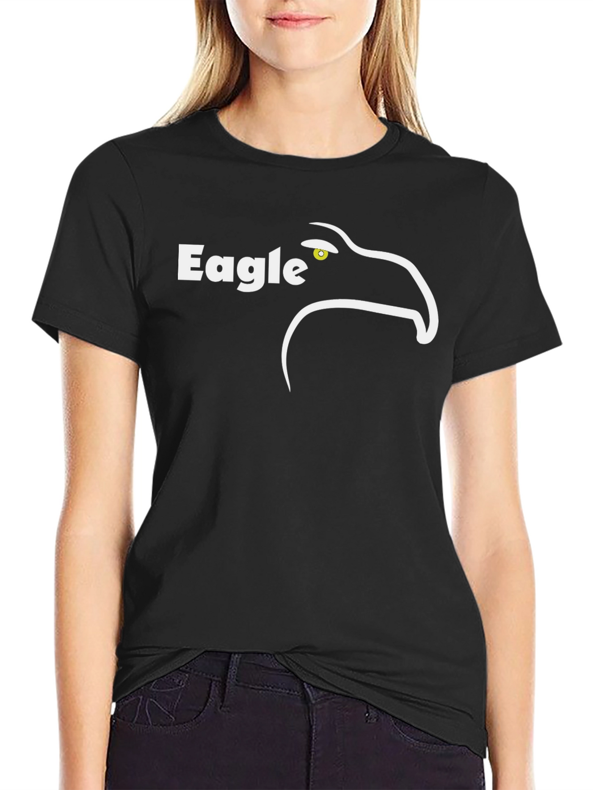 Eagle Graphic T-Shirt - Black Crew Neck Tee