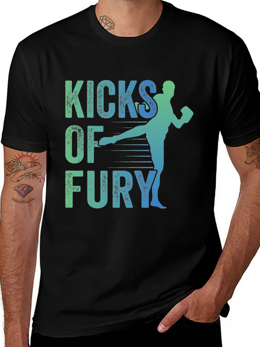 Kicks of Fury Graphic Tee - Martial Arts Inspired Shirt