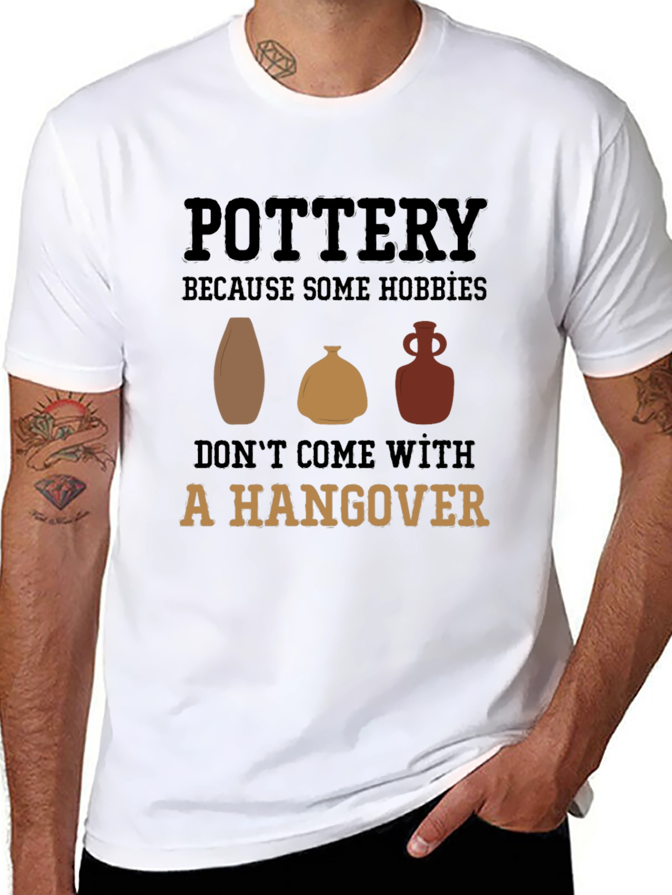 Pottery Hobby Graphic Tee - No Hangover Fun!