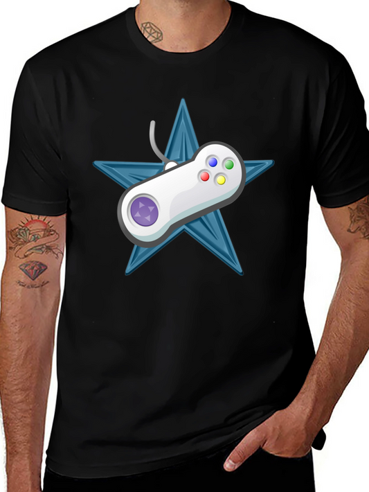Retro Gamer Tee: Starry Controller Design