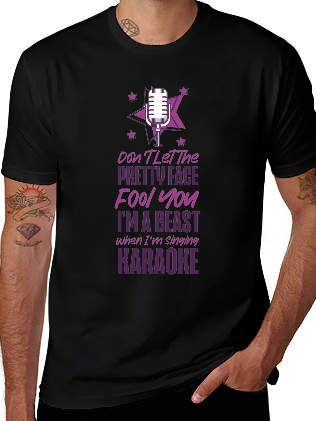 Karaoke Beast Funny Graphic Tee