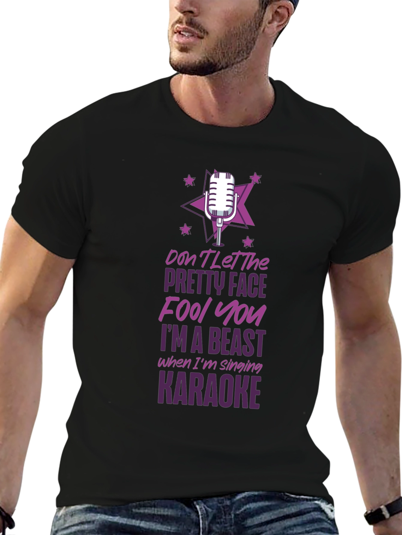 Karaoke Beast Funny Graphic Tee