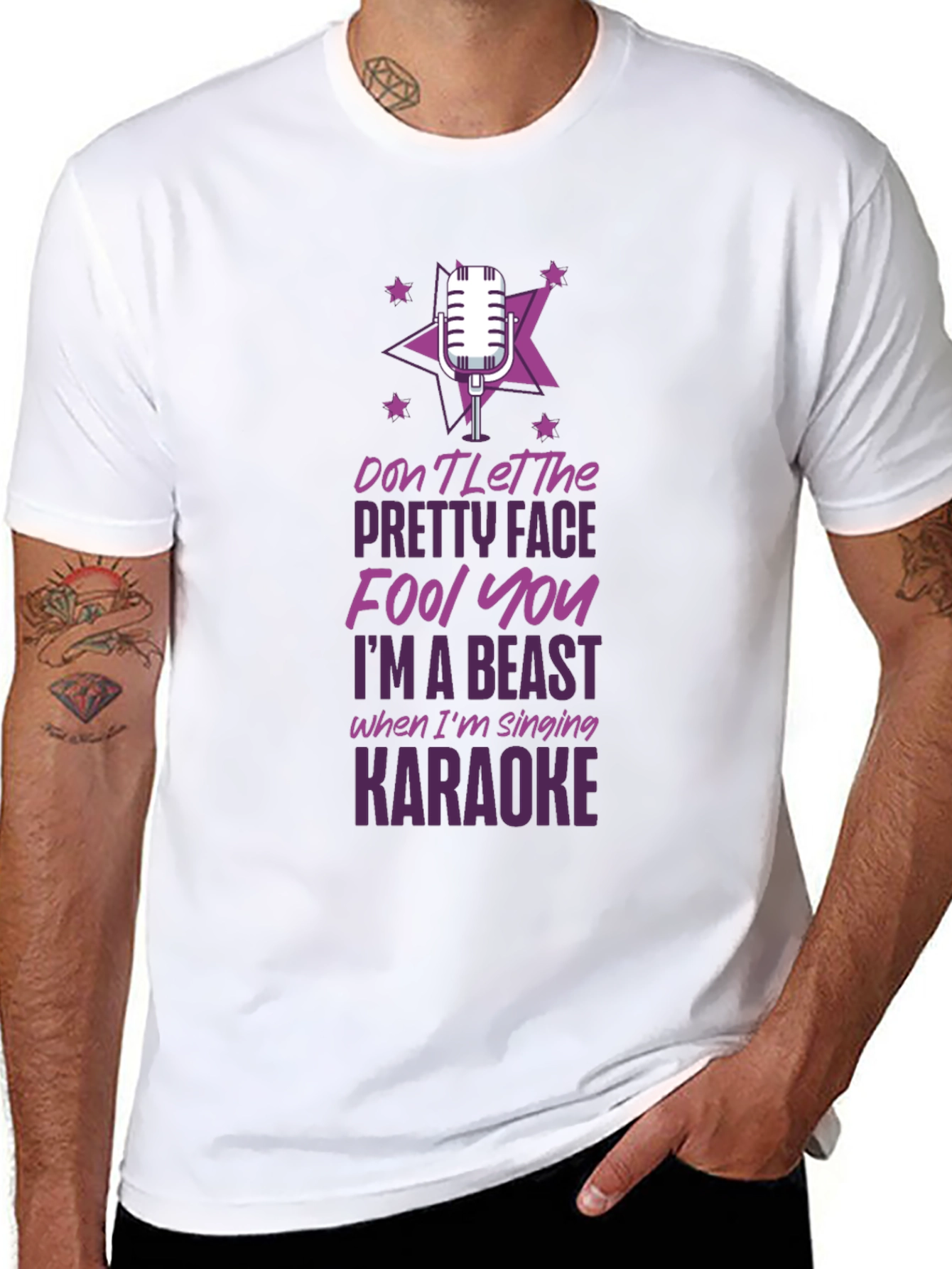Karaoke Beast Funny Graphic Tee
