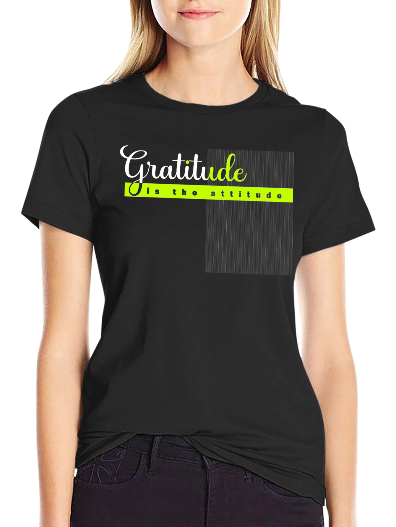 Gratitude Attitude Black T-Shirt