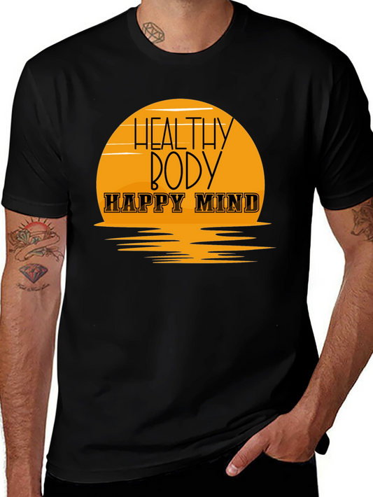 Healthy Body Happy Mind Graphic T-Shirt