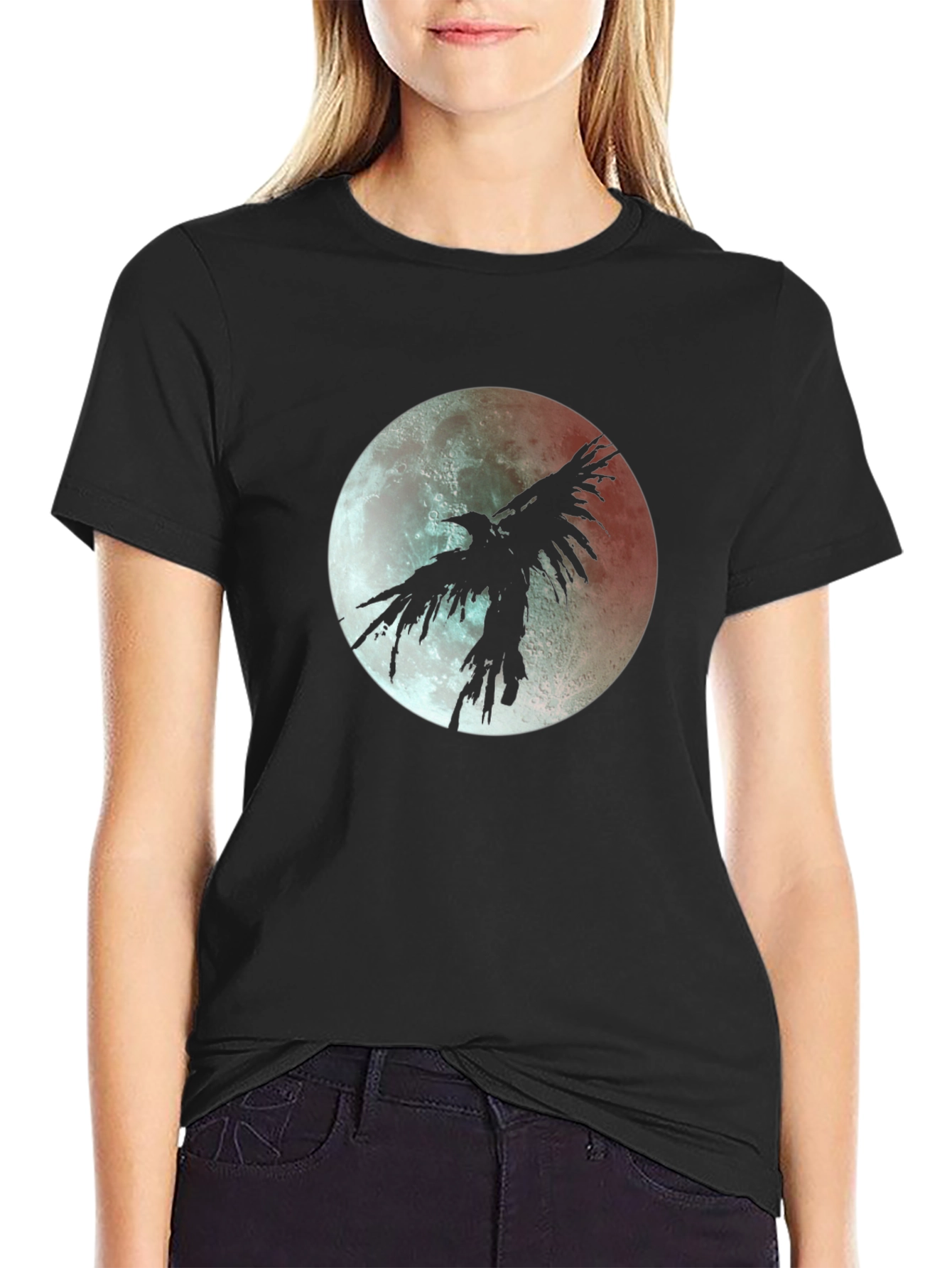Raven Moon T-Shirt - Gothic Style Tee