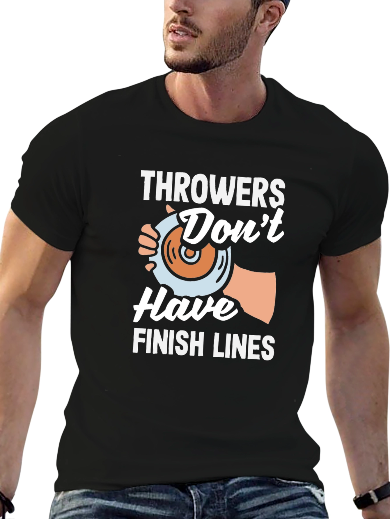 Throwers Dont Have Finish Lines Black T-Shirt