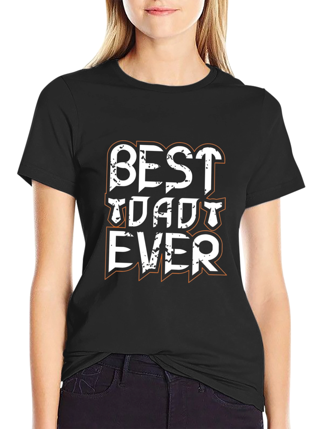 Best Dad Ever Black Graphic Tee