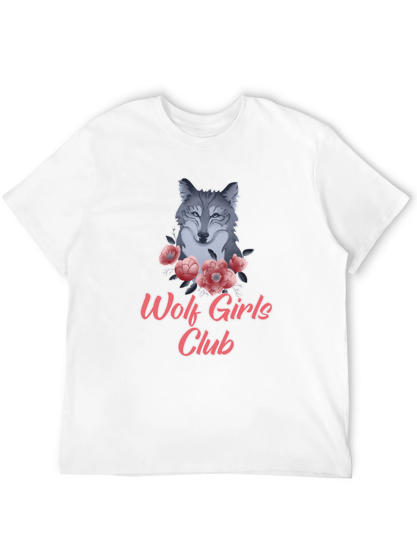 Wolf Girls Club Graphic Tee - Black Cotton T-Shirt