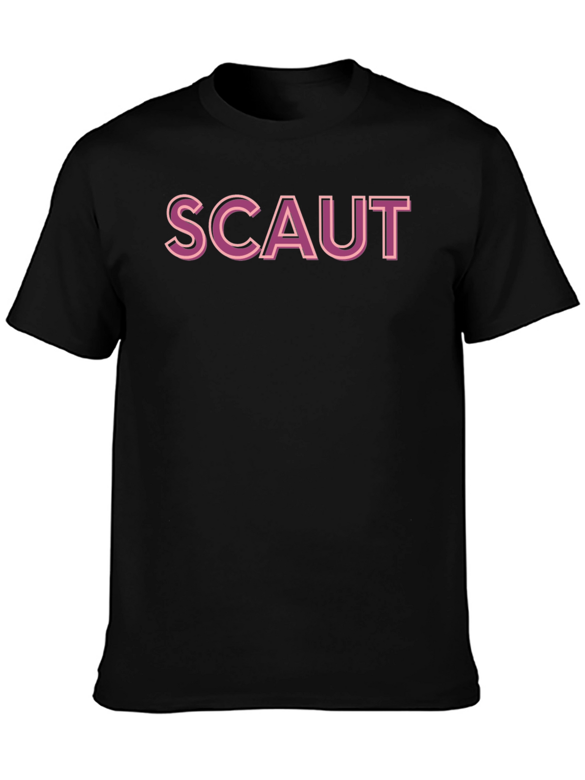 Scaut Graphic T-Shirt - Casual Black Tee