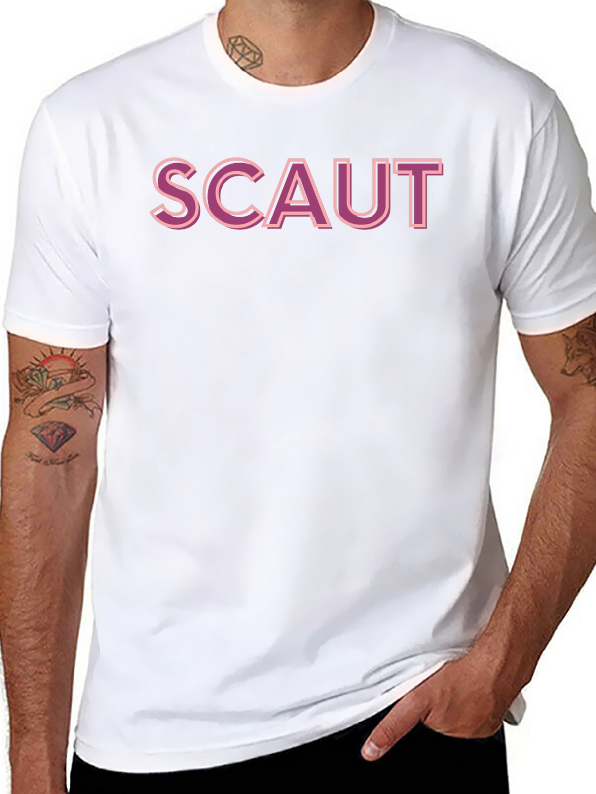 Scaut Graphic T-Shirt - Casual Black Tee