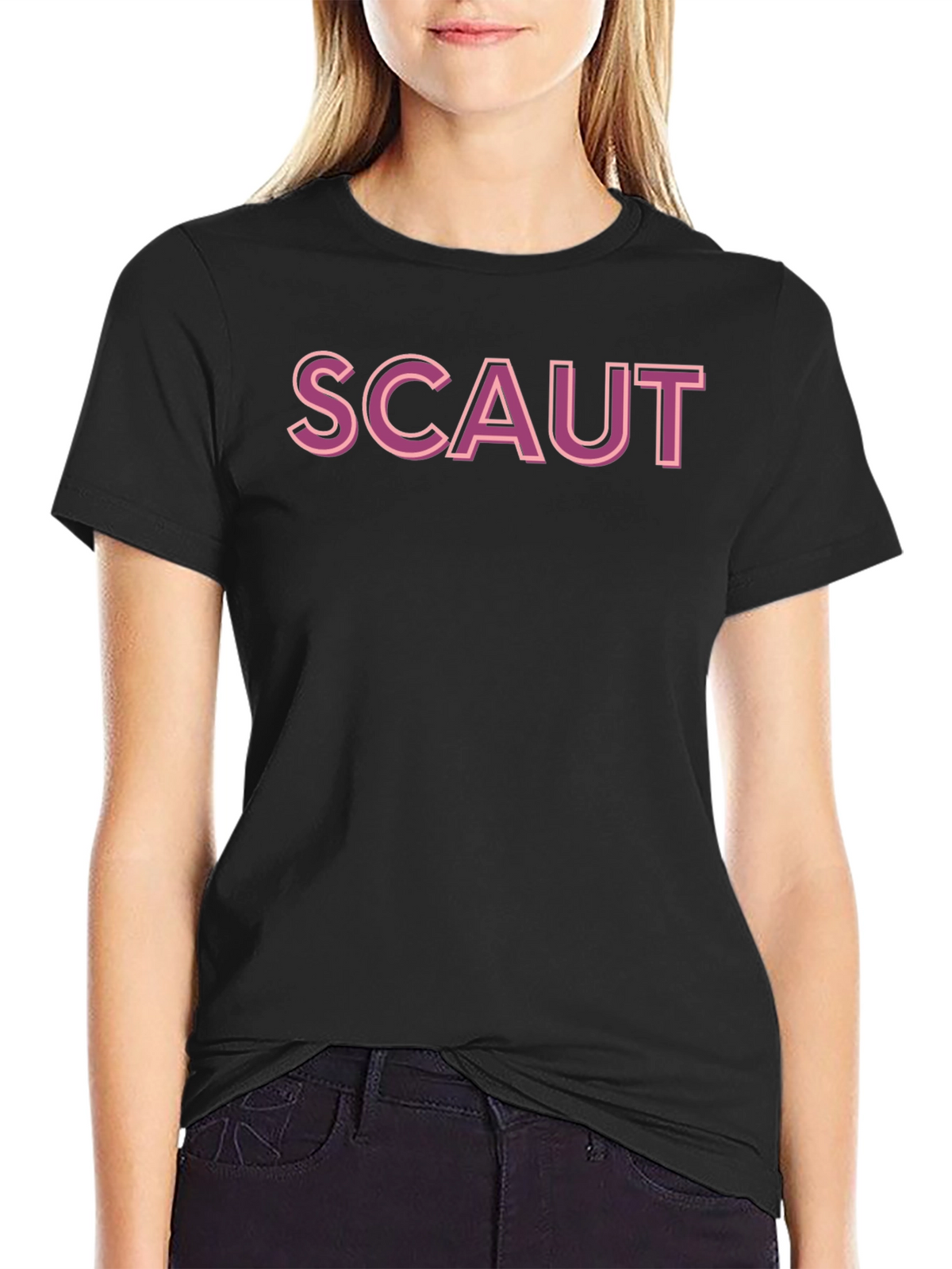 Scaut Graphic T-Shirt - Casual Black Tee
