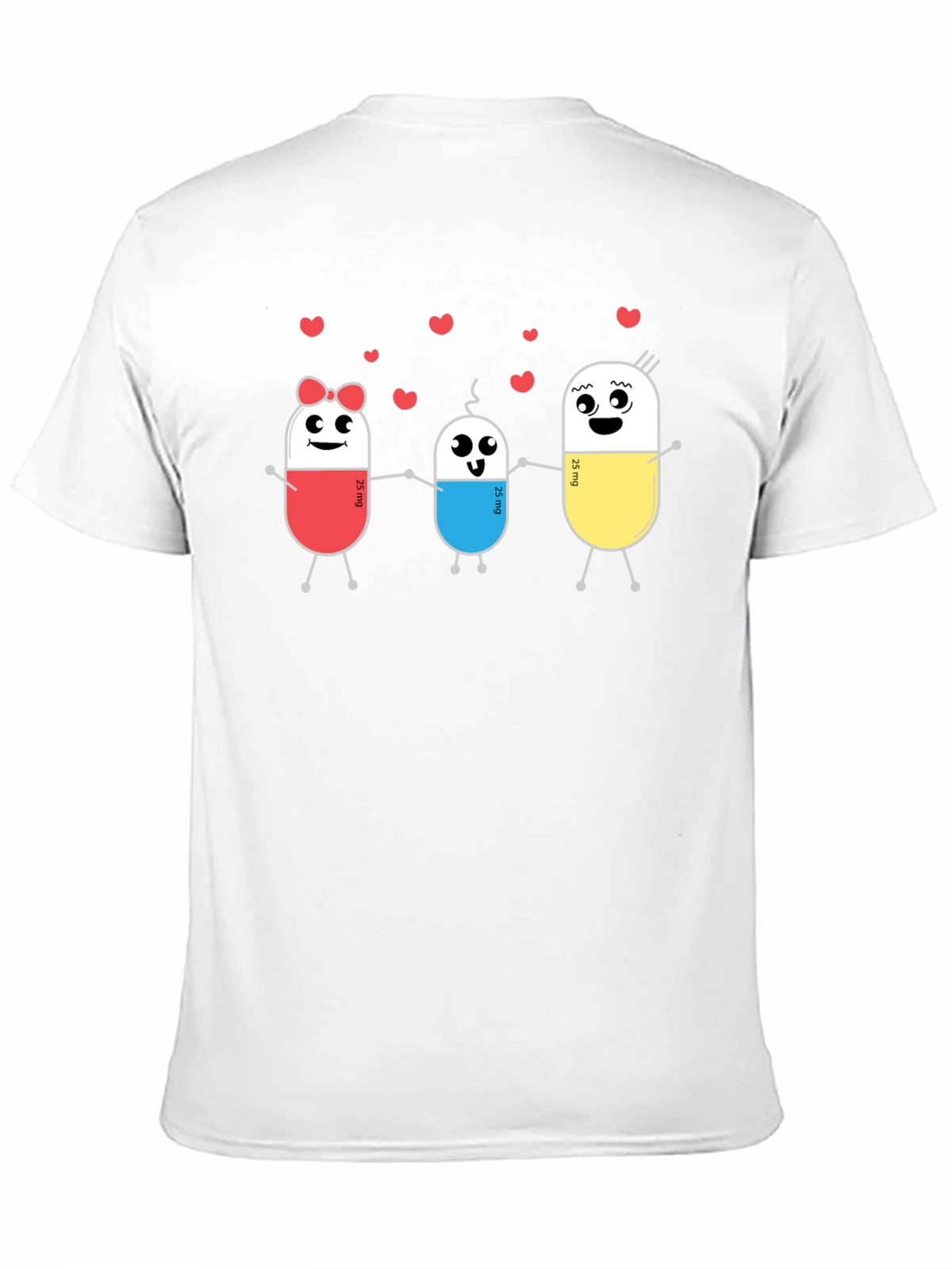 Cute Pill Family Black T-Shirt