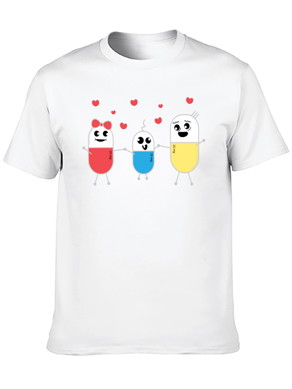 Cute Pill Family Black T-Shirt