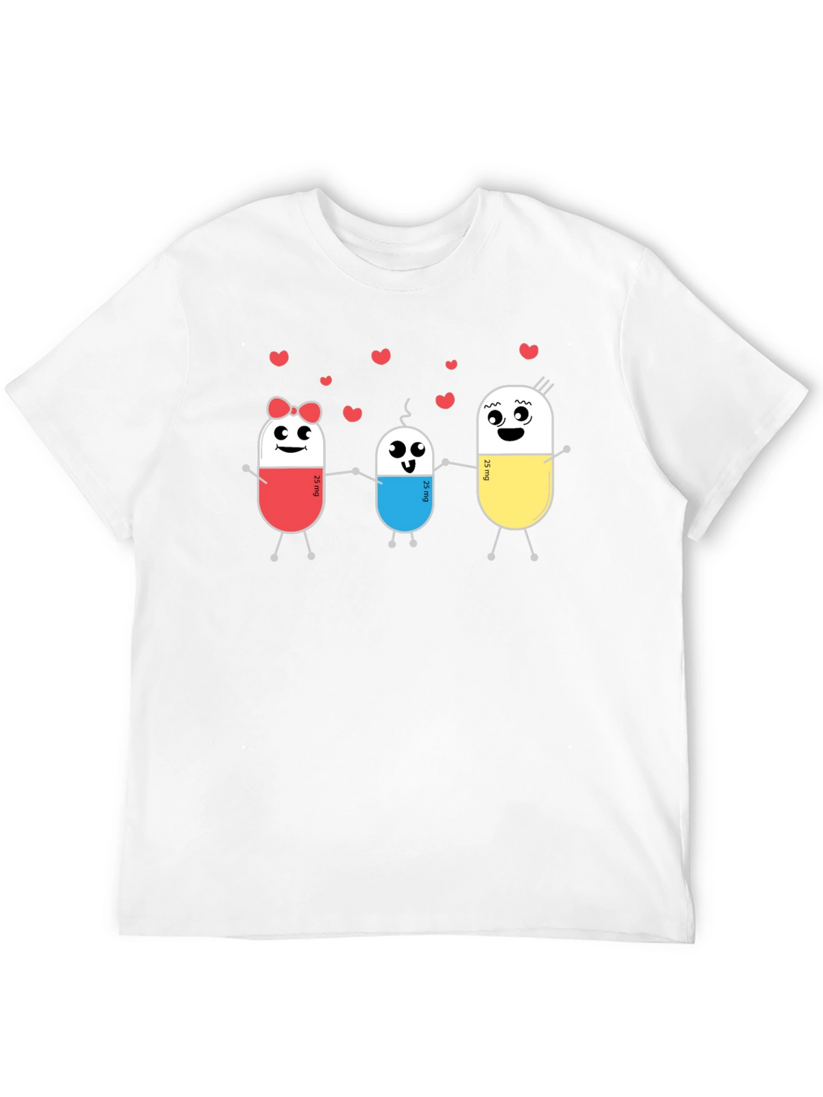 Cute Pill Family Black T-Shirt
