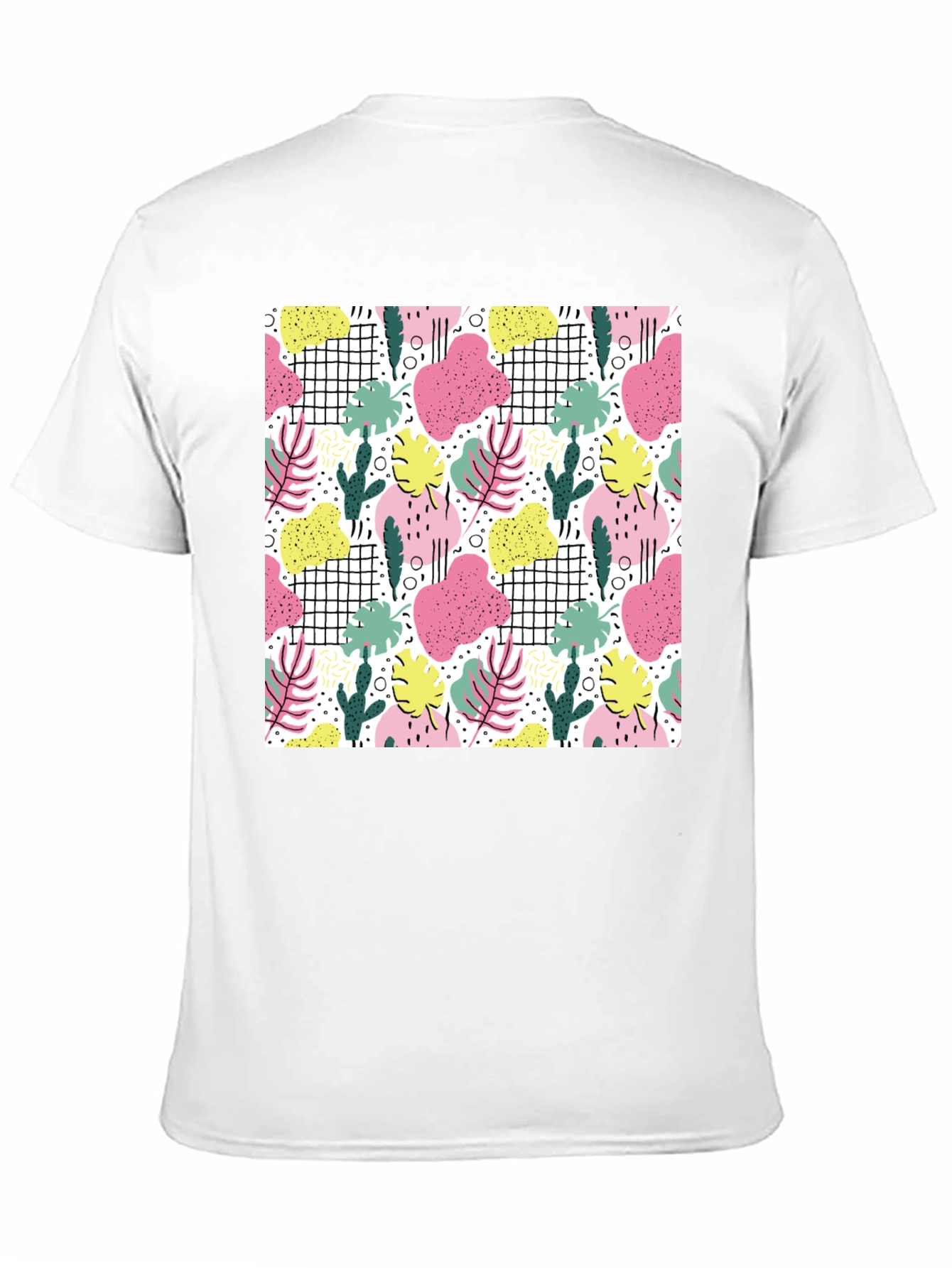 Tropical Print Black T-Shirt