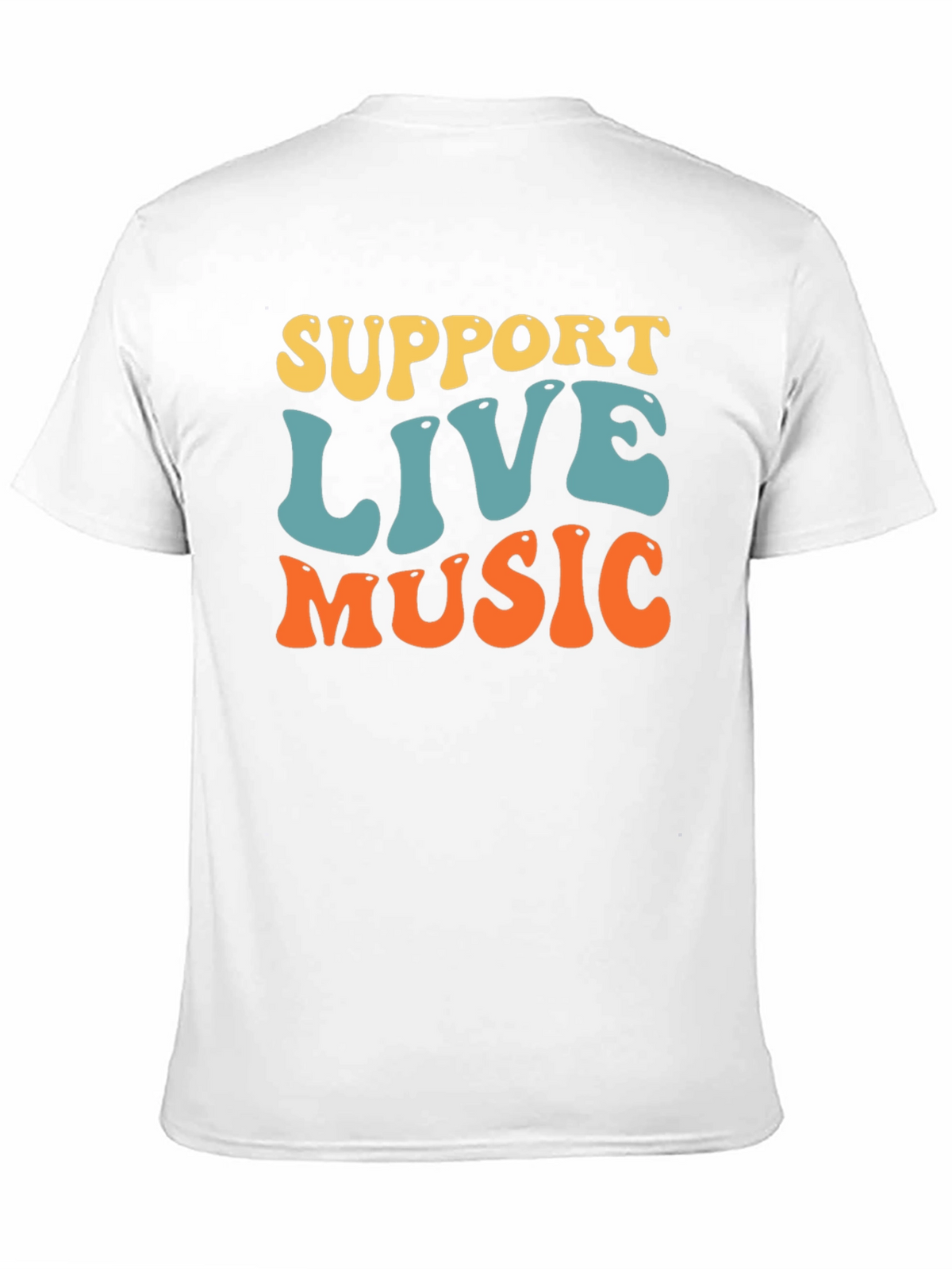 Support Live Music Graphic Tee - Retro Style