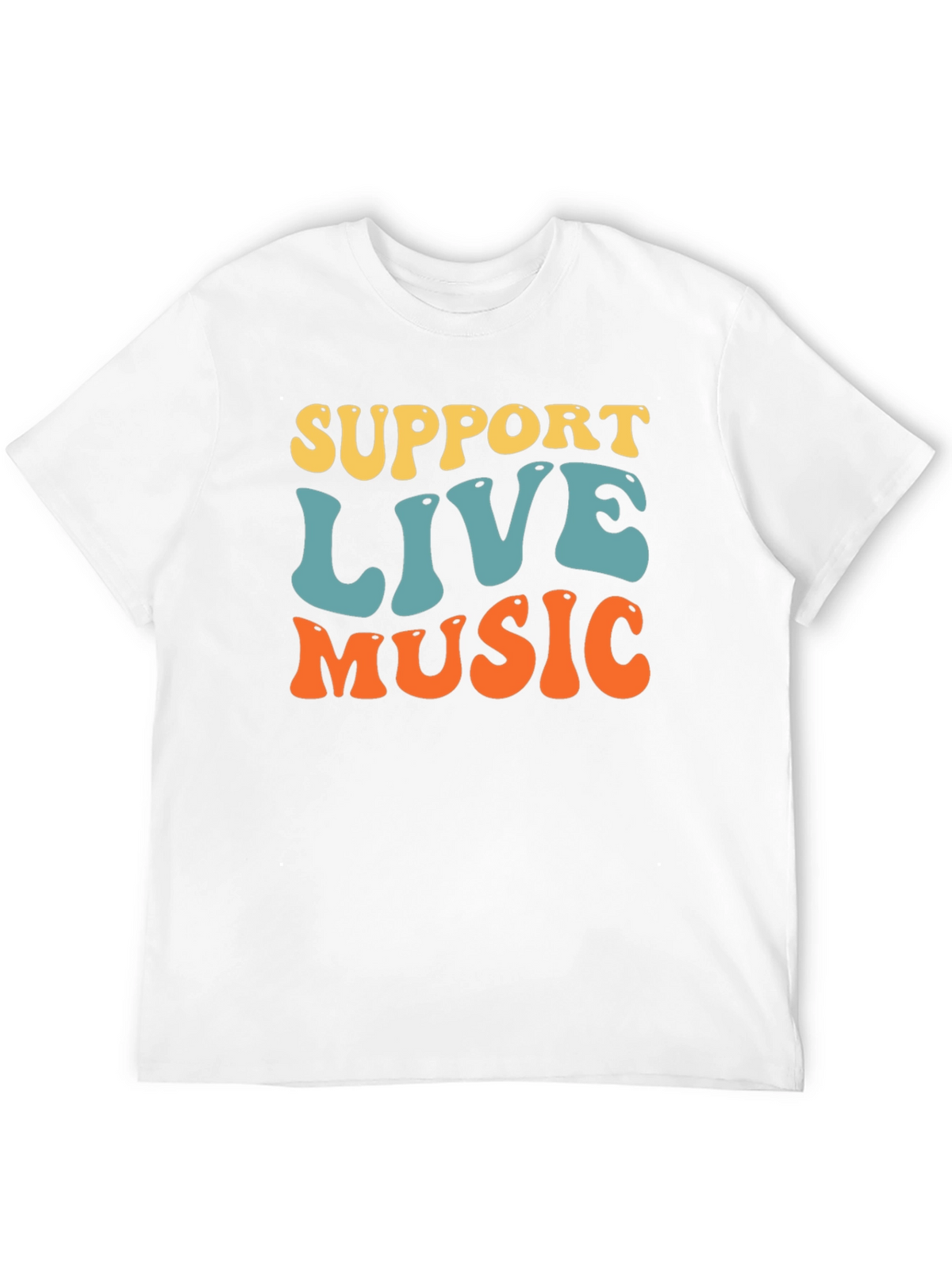 Support Live Music Graphic Tee - Retro Style