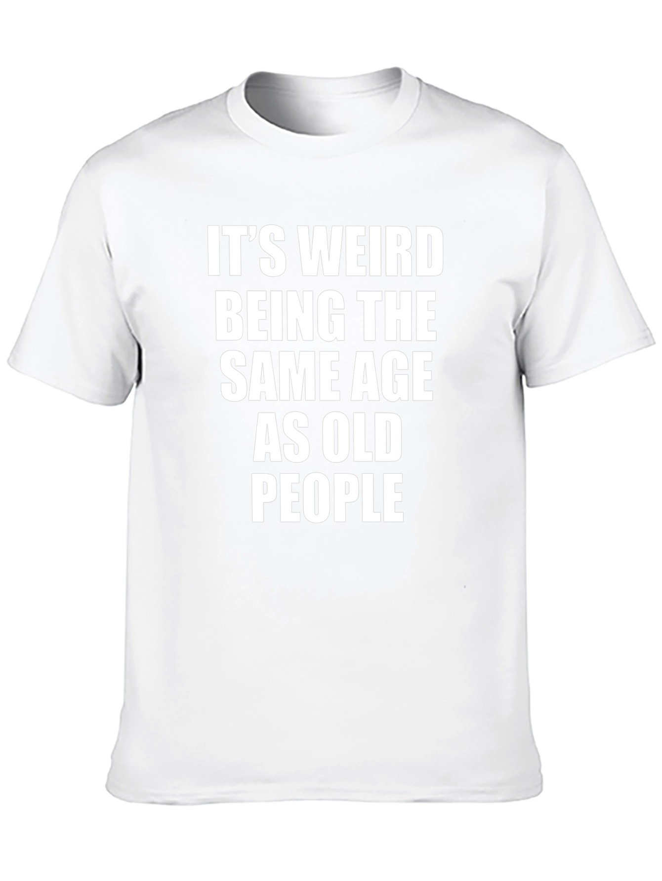 Funny Same Age as Old People Black T-Shirt