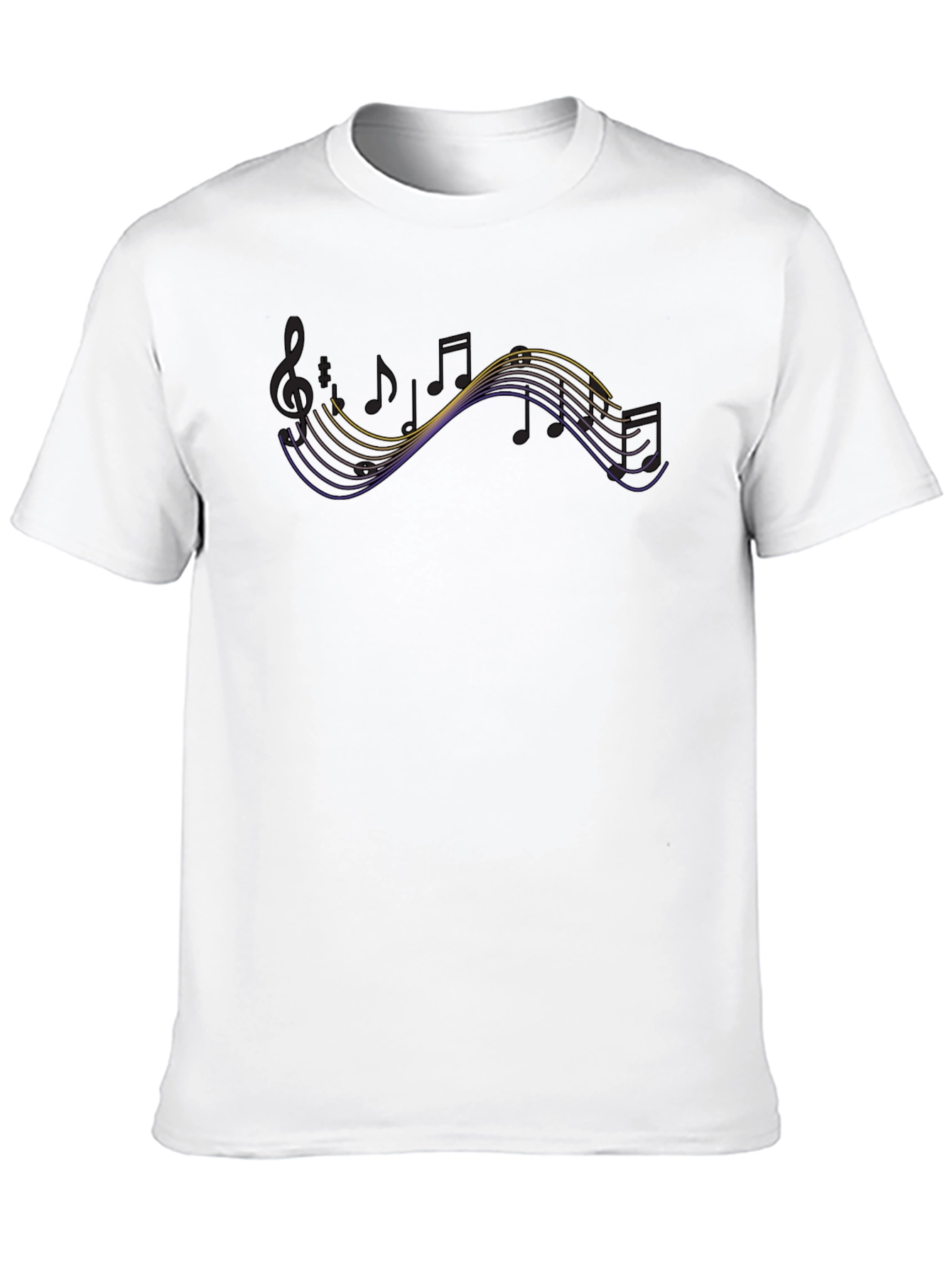 Musical Note Graphic Black T-Shirt