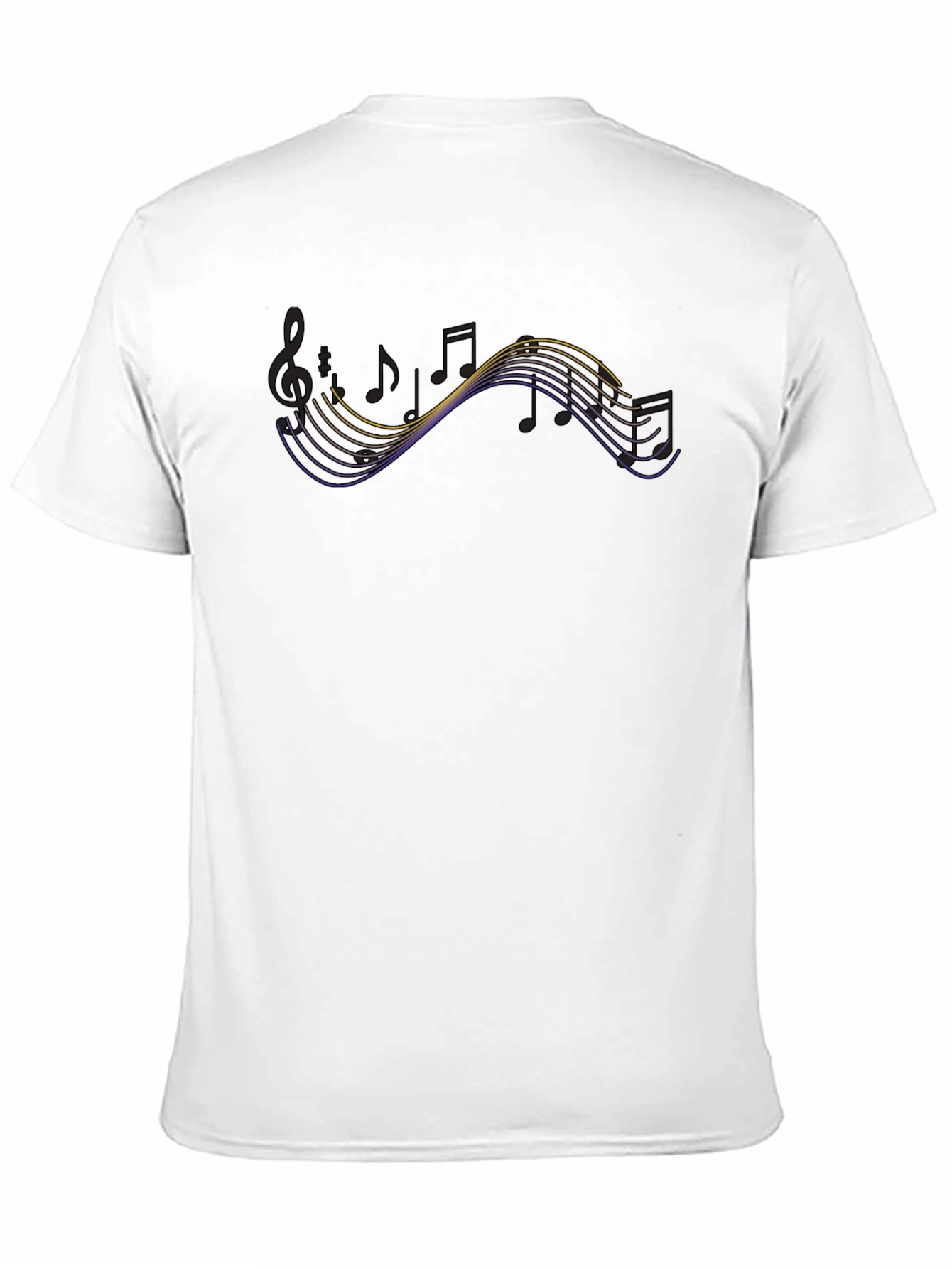 Musical Note Graphic Black T-Shirt