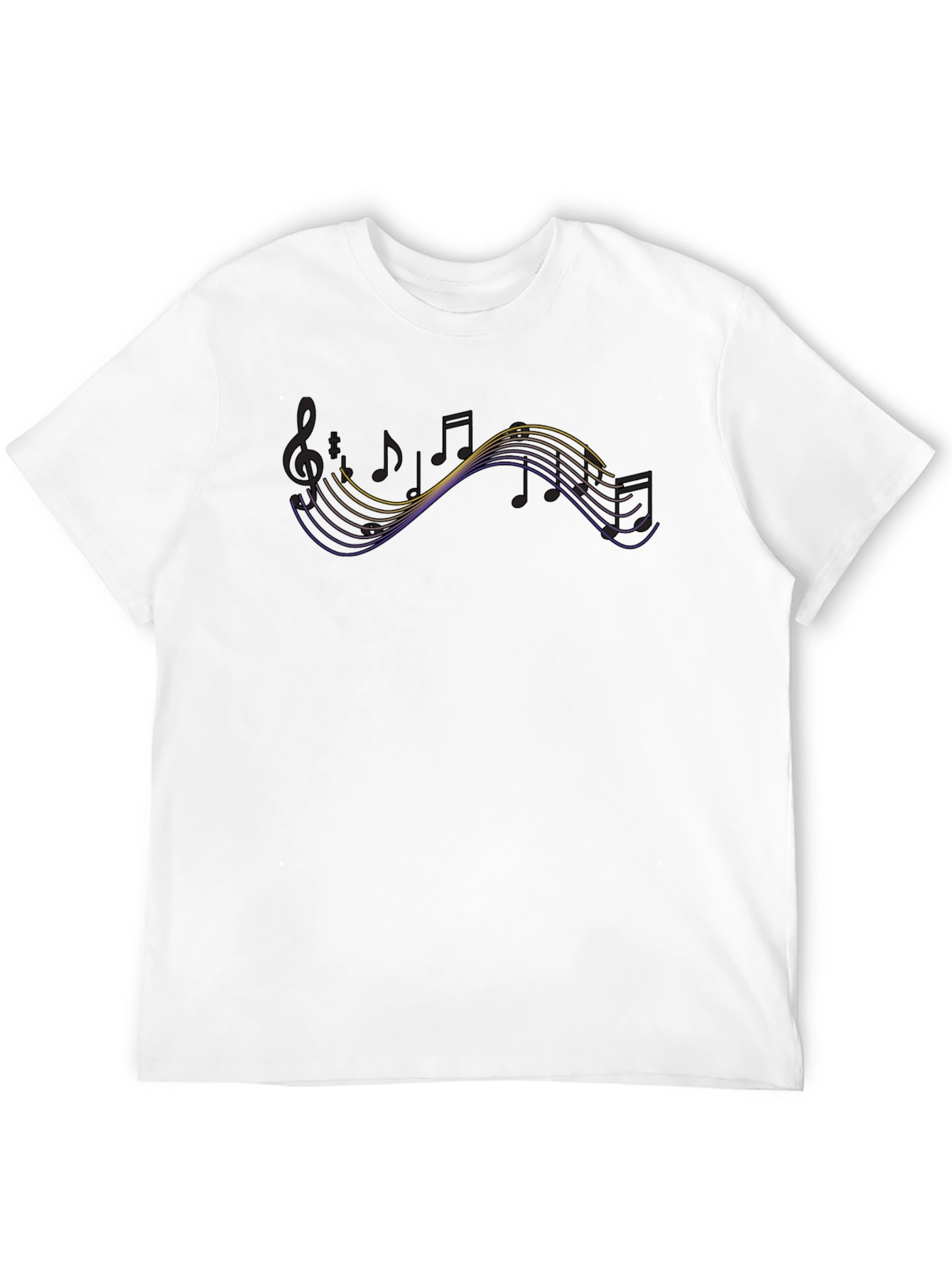 Musical Note Graphic Black T-Shirt