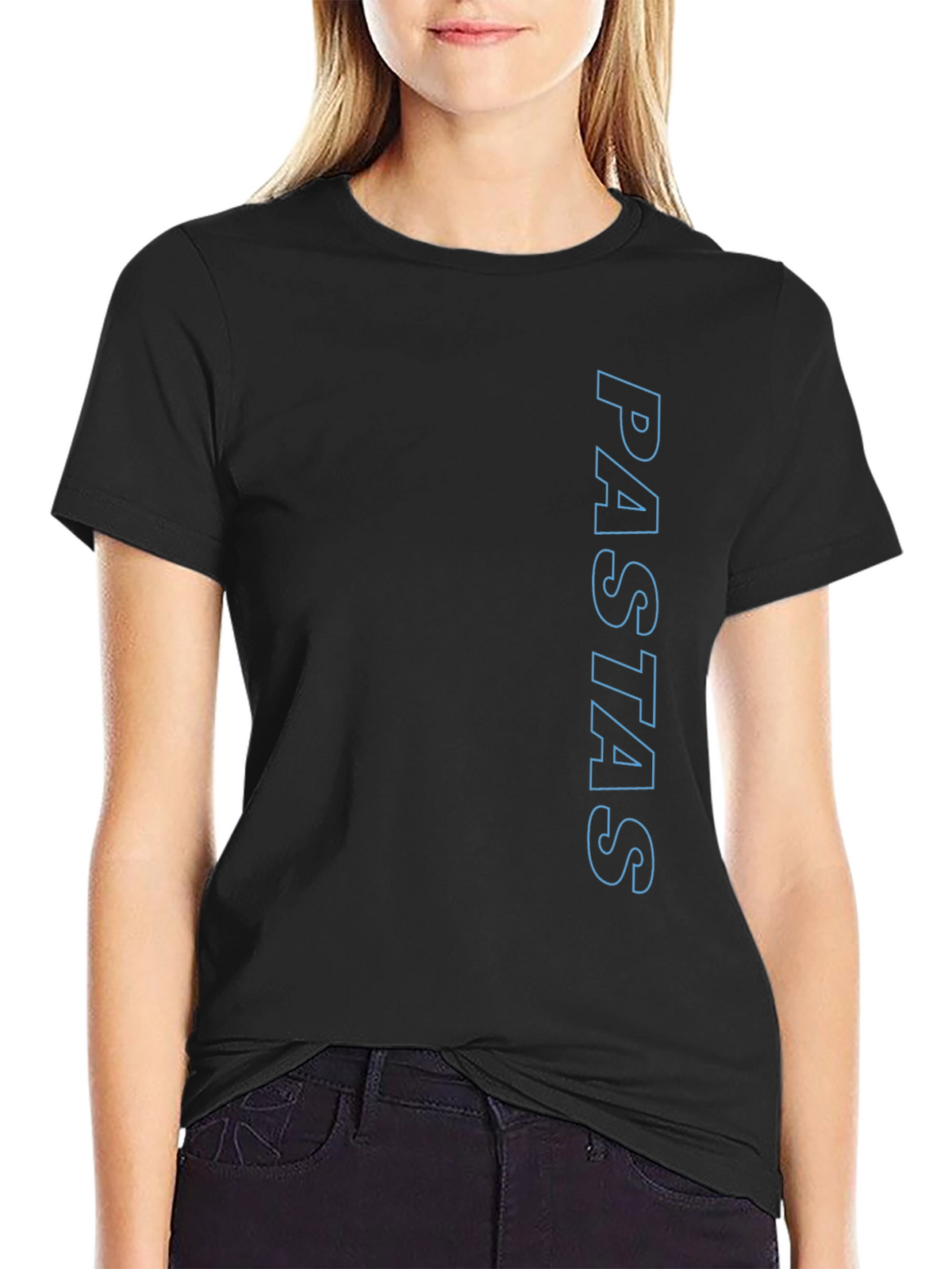 PASTAS Graphic Tee - Trendy Vertical Design
