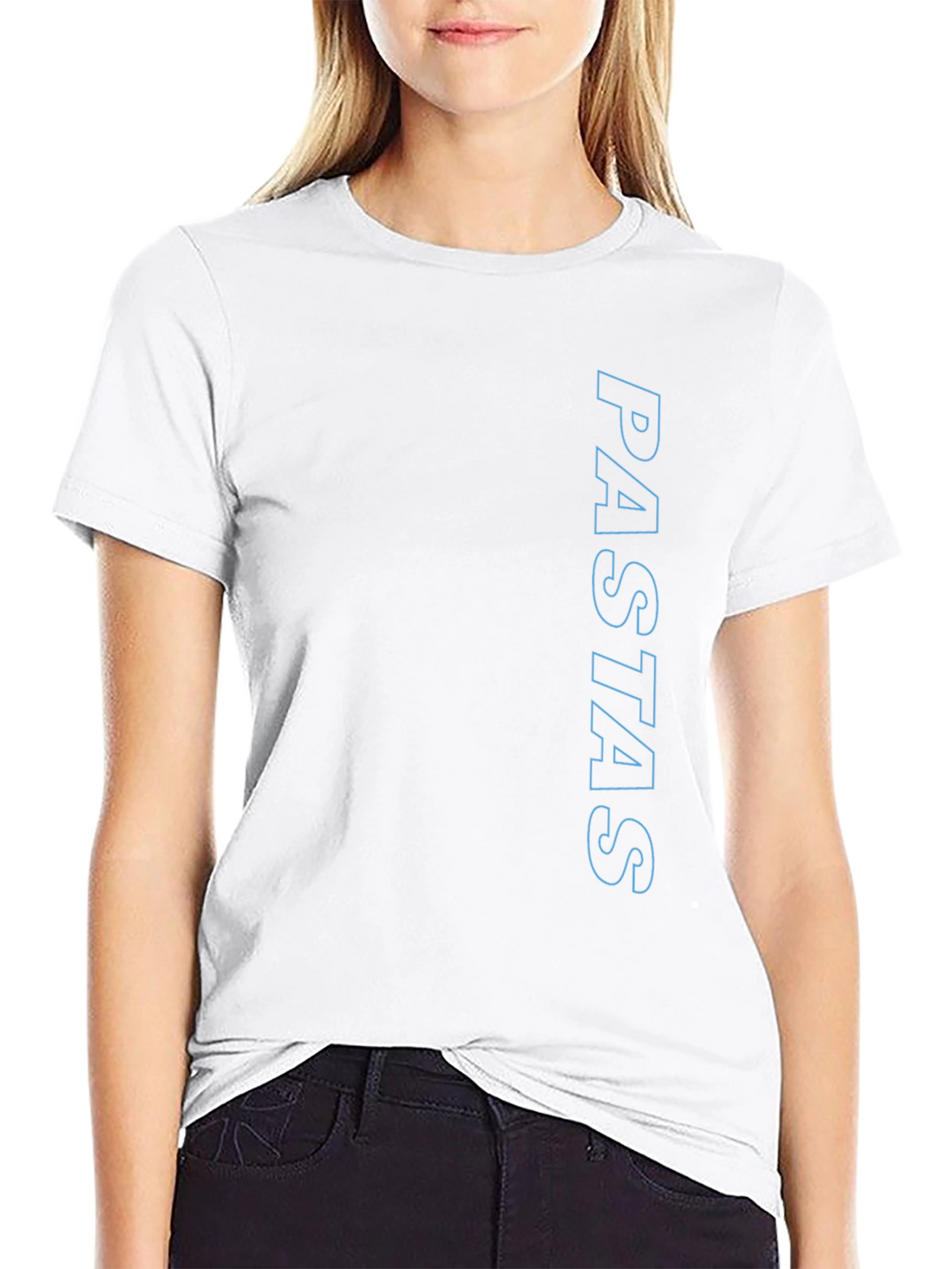 PASTAS Graphic Tee - Trendy Vertical Design