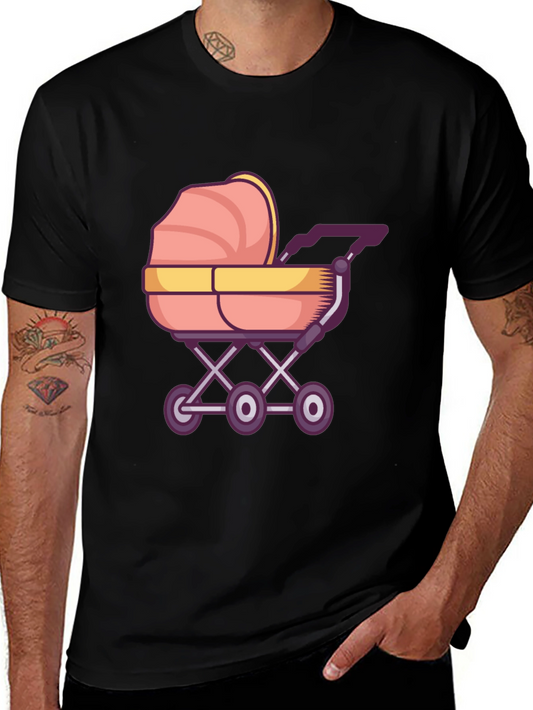 Cute Baby Carriage T-Shirt - Black