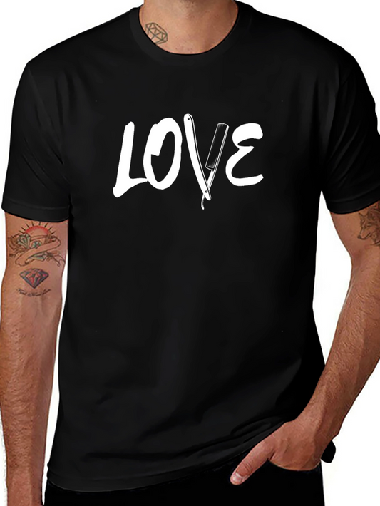 LOVE Barber Tee - Stylish Black Graphic T-Shirt