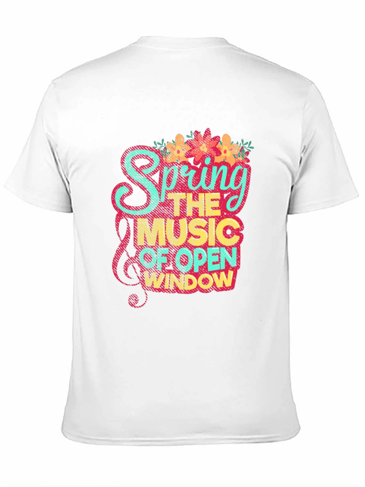 Spring Music Graphic Tee - Black Cotton Blend Shirt