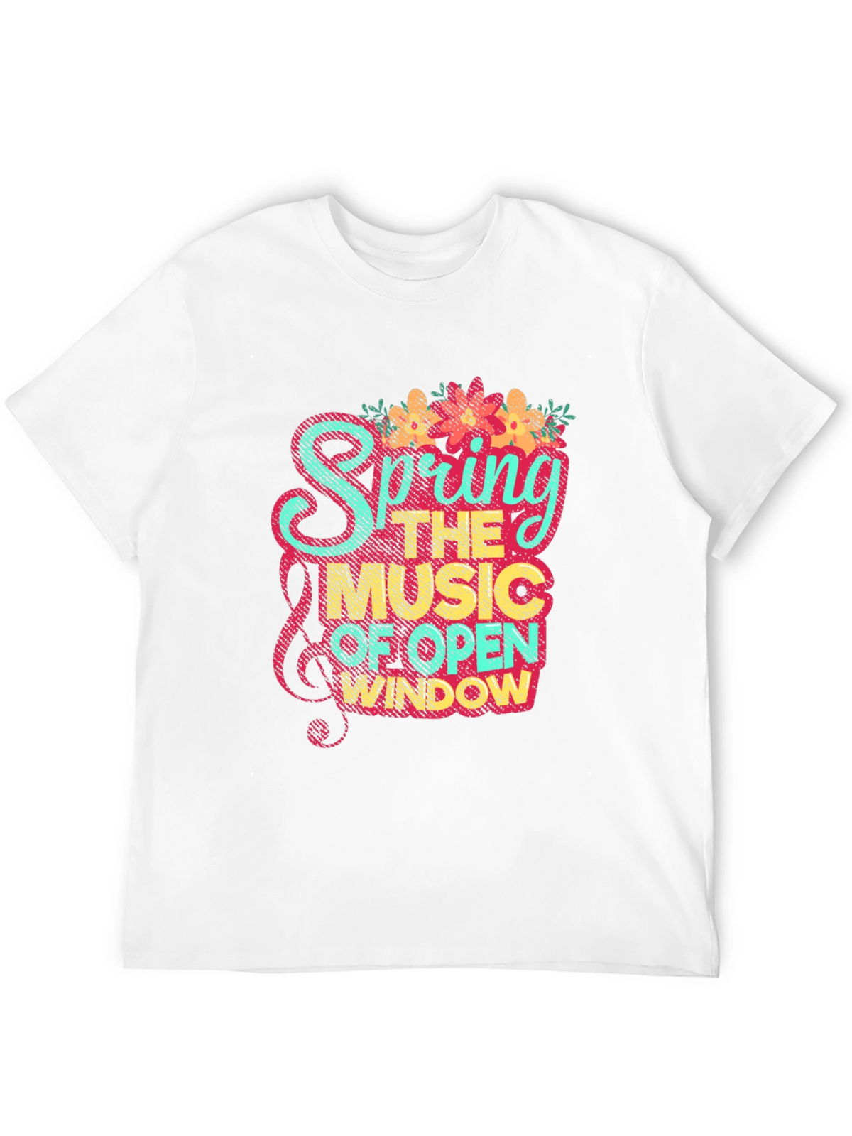 Spring Music Graphic Tee - Black Cotton Blend Shirt