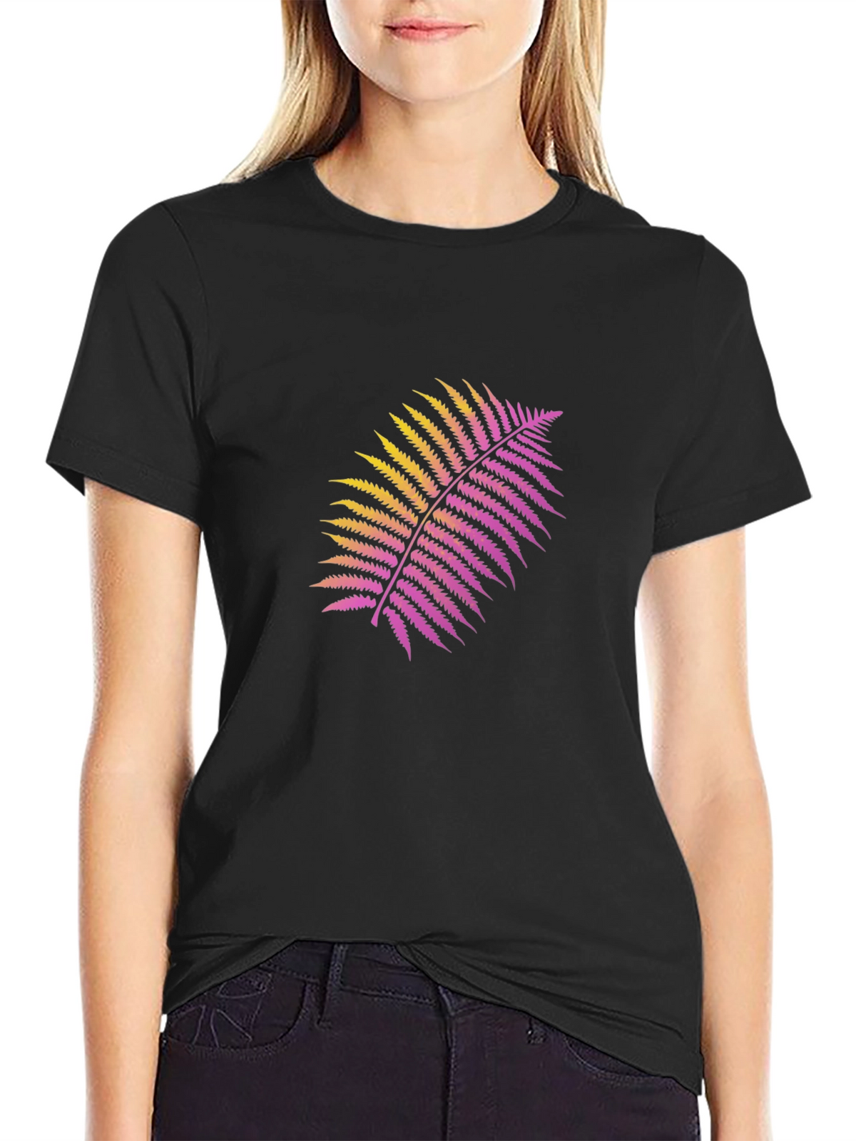 Fern Graphic Black T-Shirt