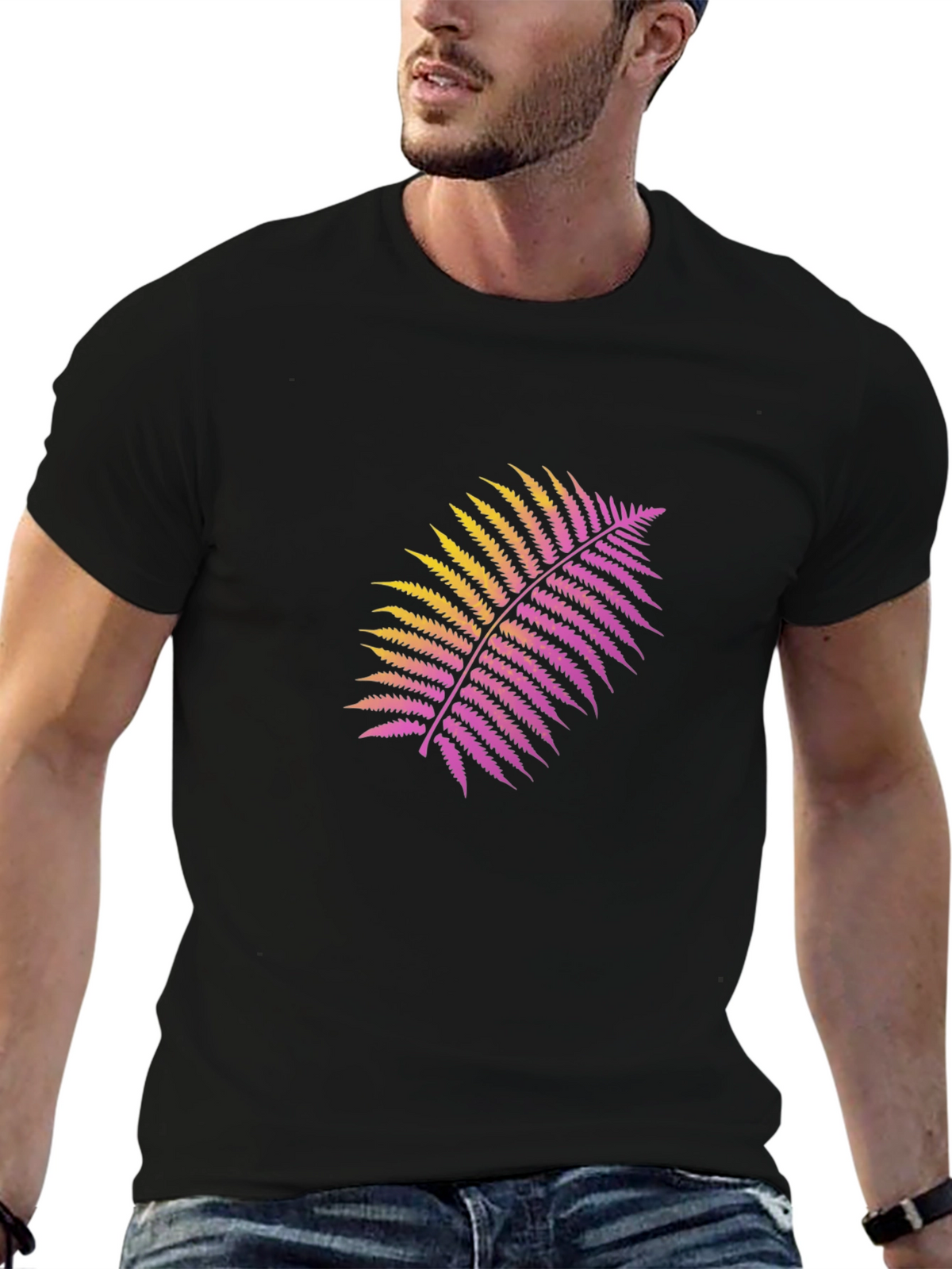 Fern Graphic Black T-Shirt