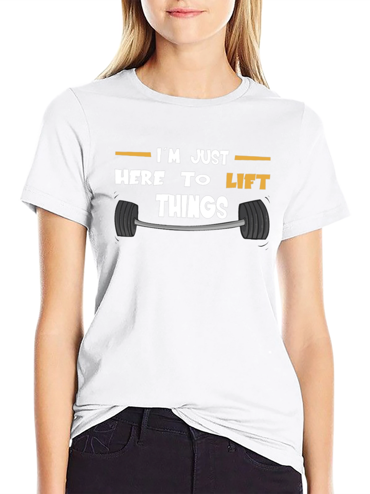 Funny Gym T-Shirt: Im Just Here to Lift Things
