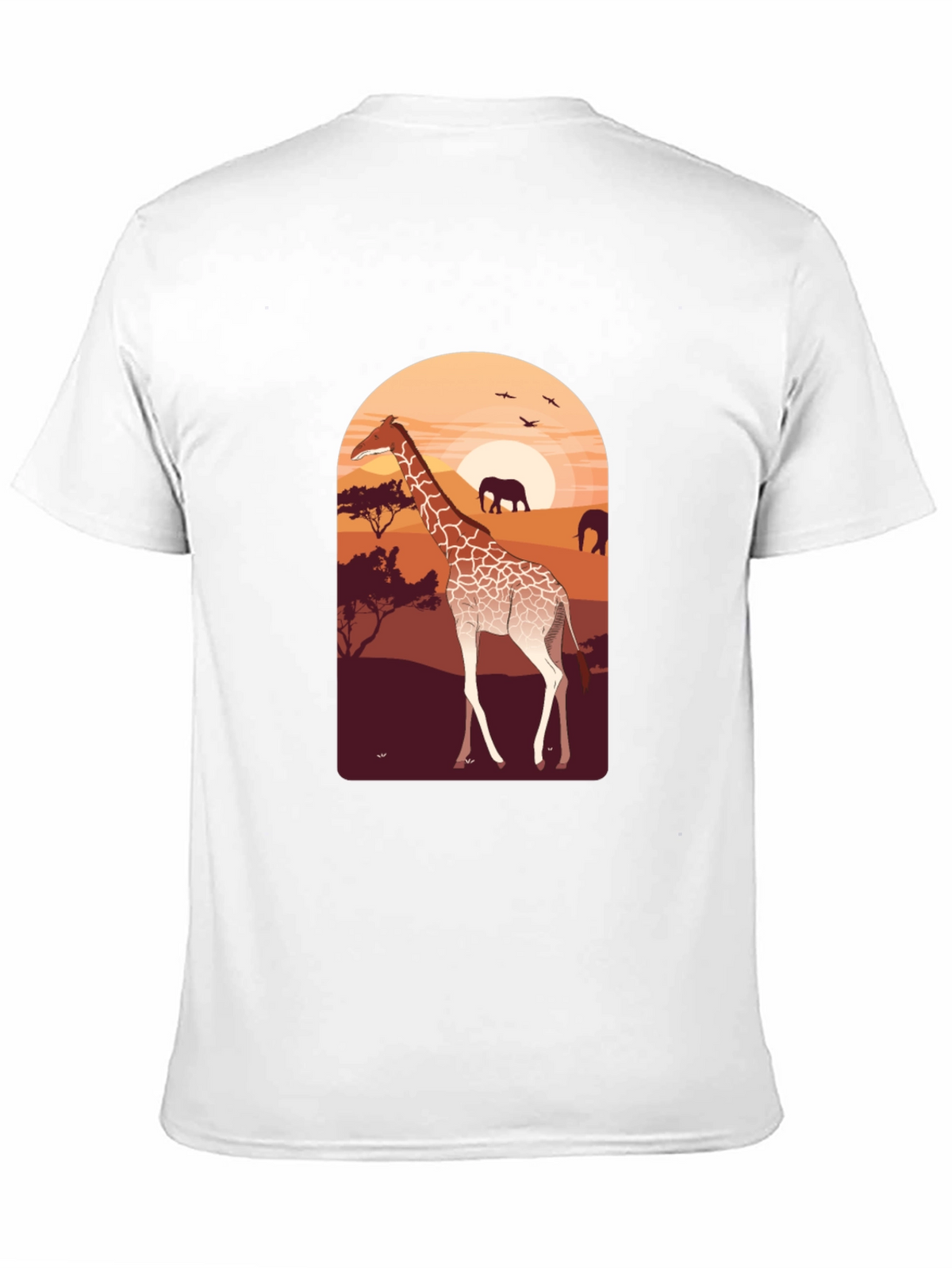 Savanna Sunset Giraffe Graphic Tee