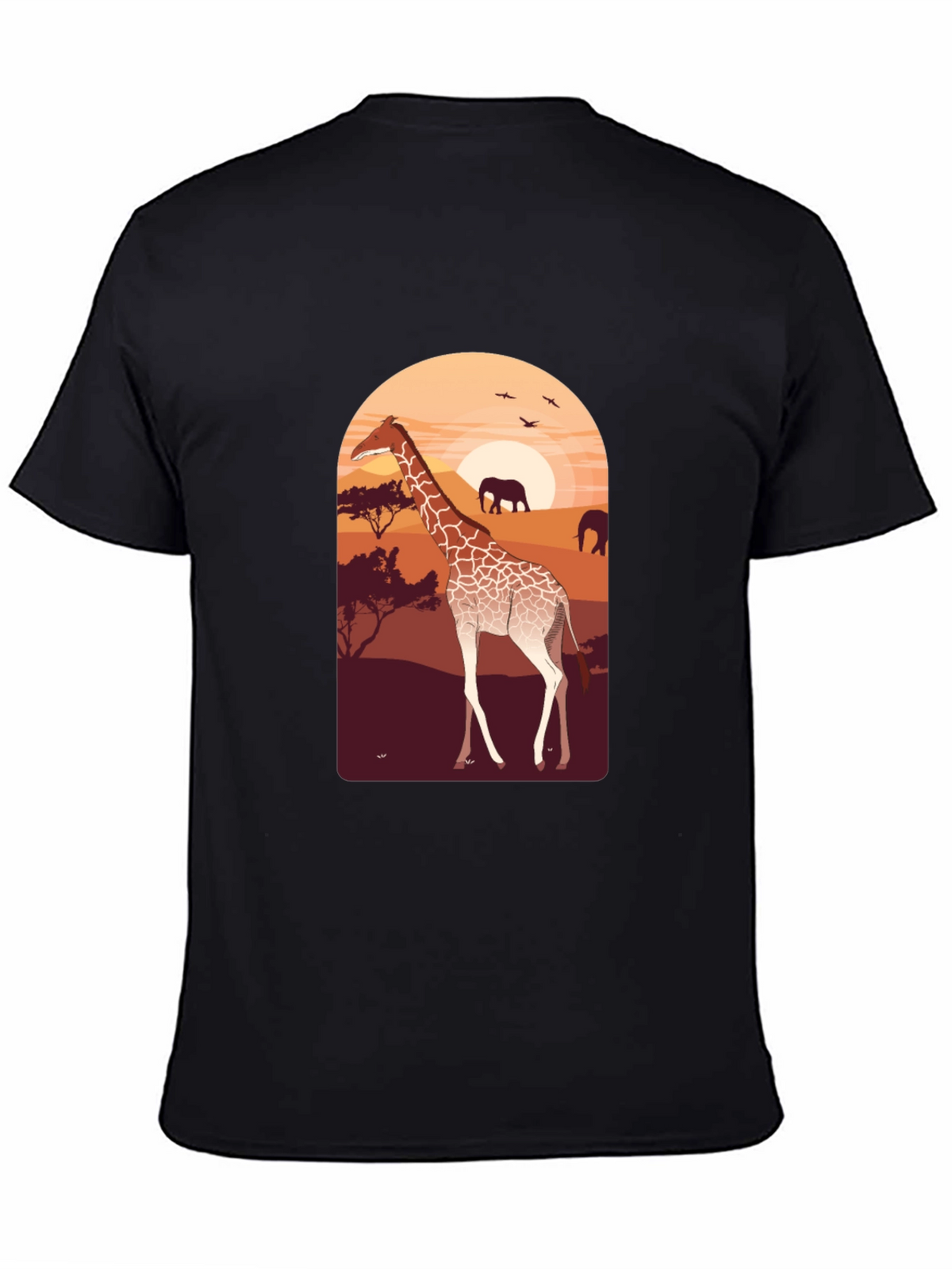 Savanna Sunset Giraffe Graphic Tee