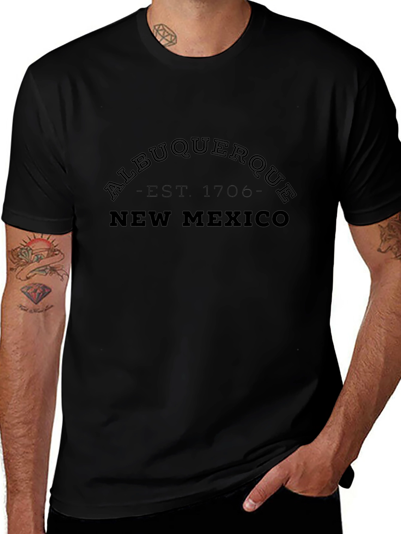 Albuquerque New Mexico Black Graphic Tee