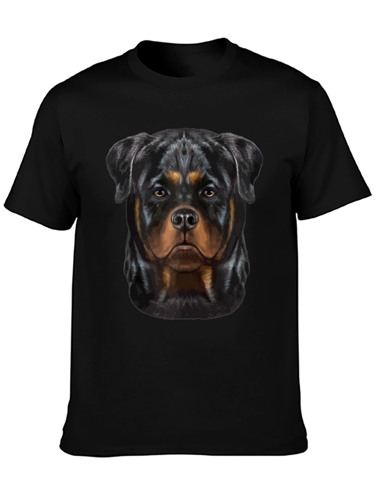 Rottweiler Dog Graphic Tee - Black T-Shirt