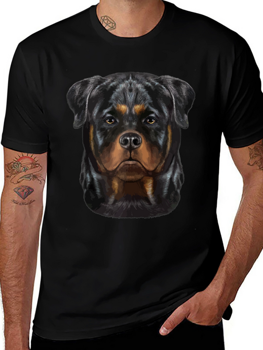 Rottweiler Dog Graphic Tee - Black T-Shirt