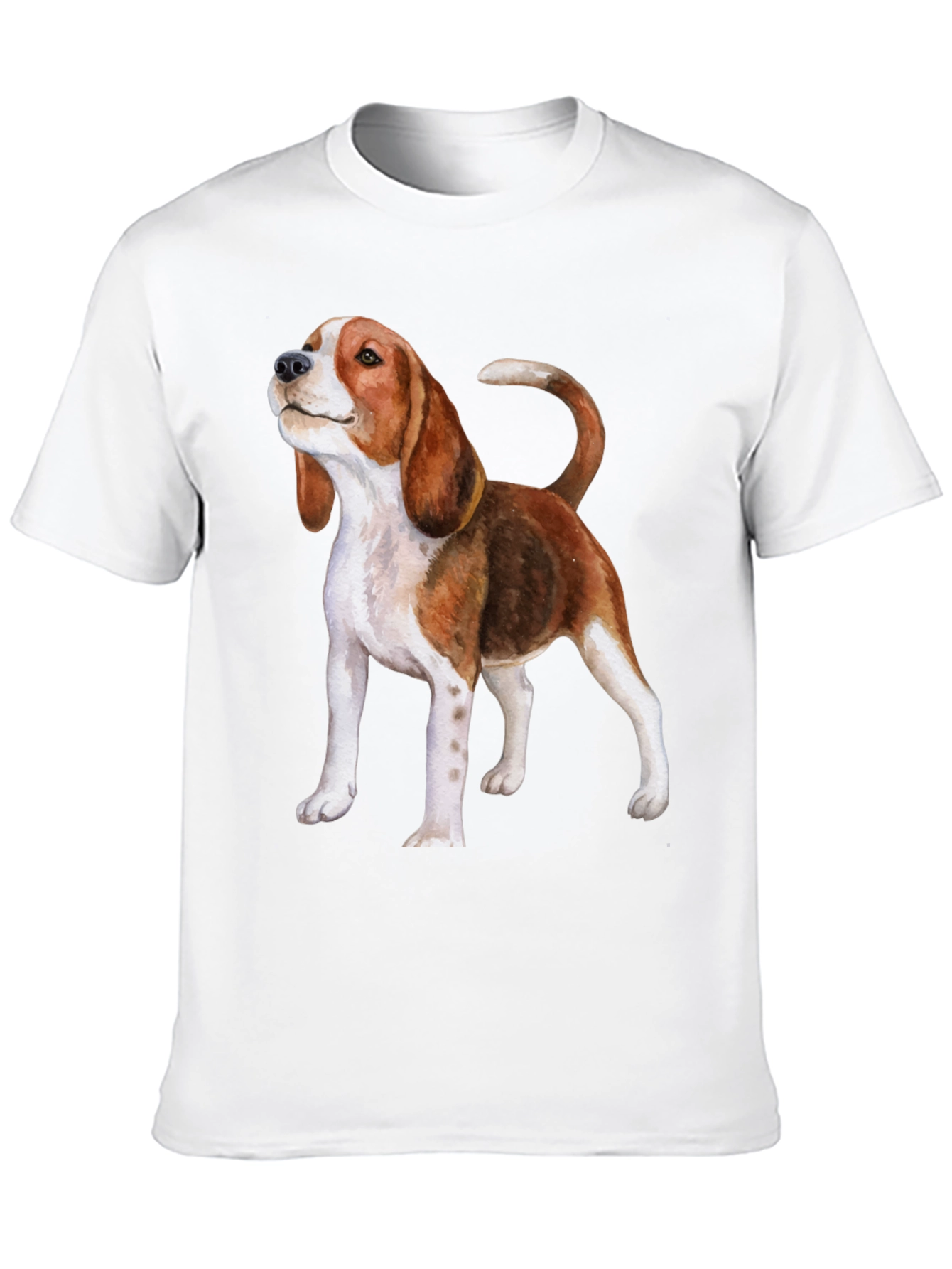 Beagle Dog Graphic Print Black T-Shirt