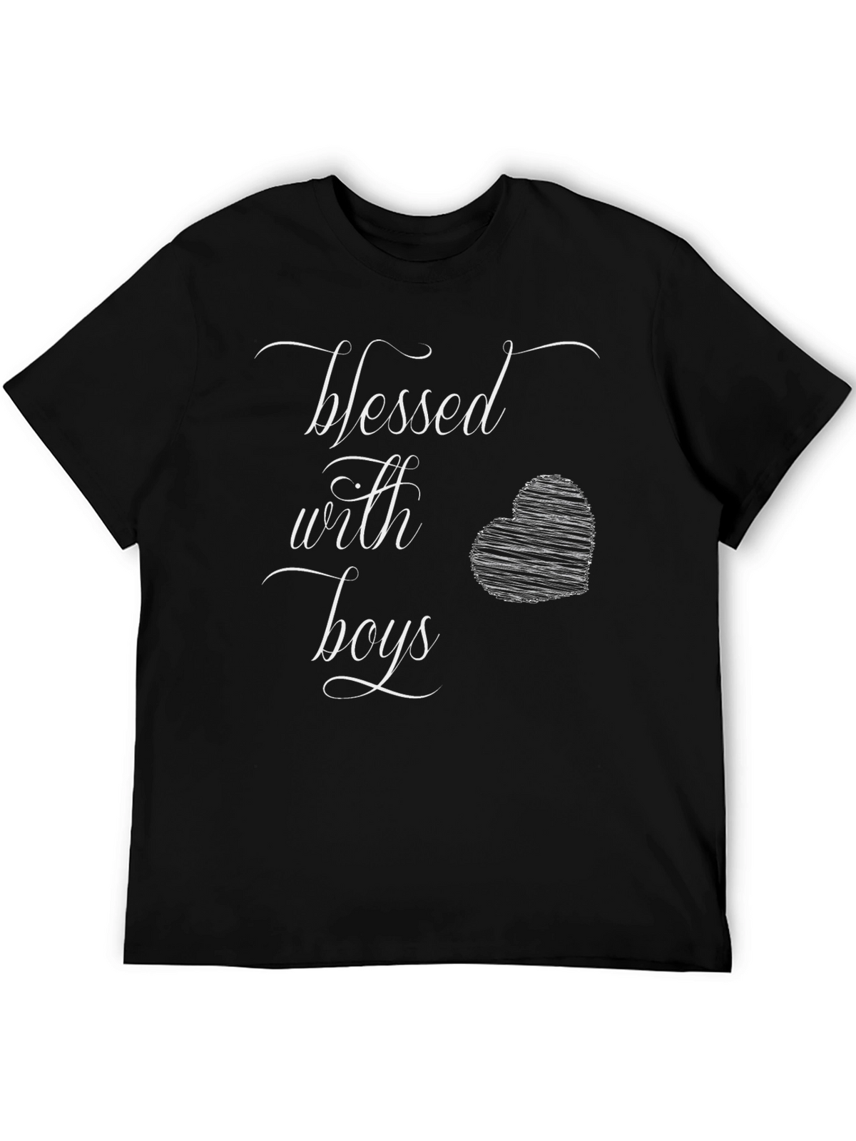 Blessed With Boys Graphic Tee - Black
