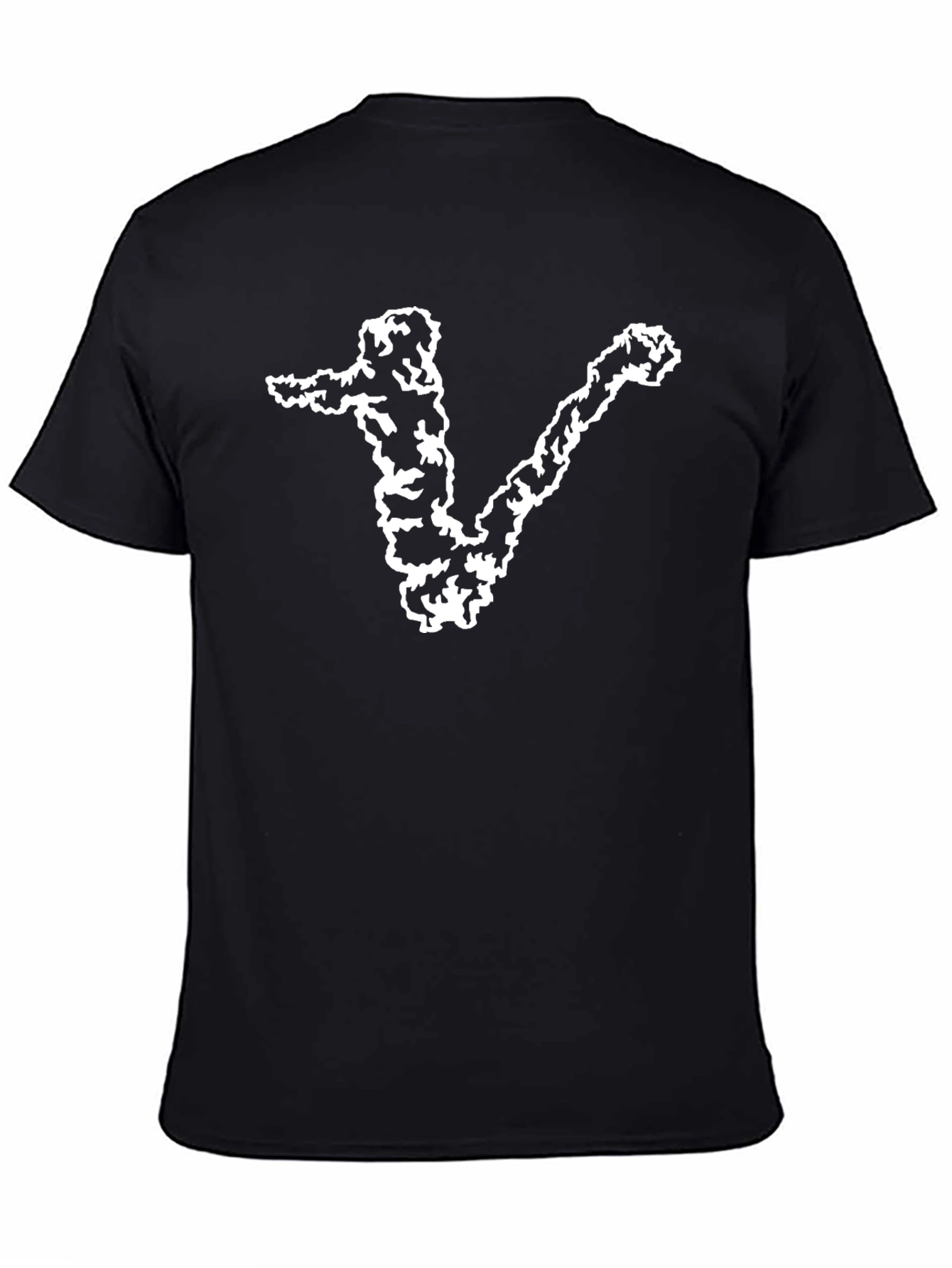 Abstract V Graphic Black T-Shirt - Stylish Casual Wear