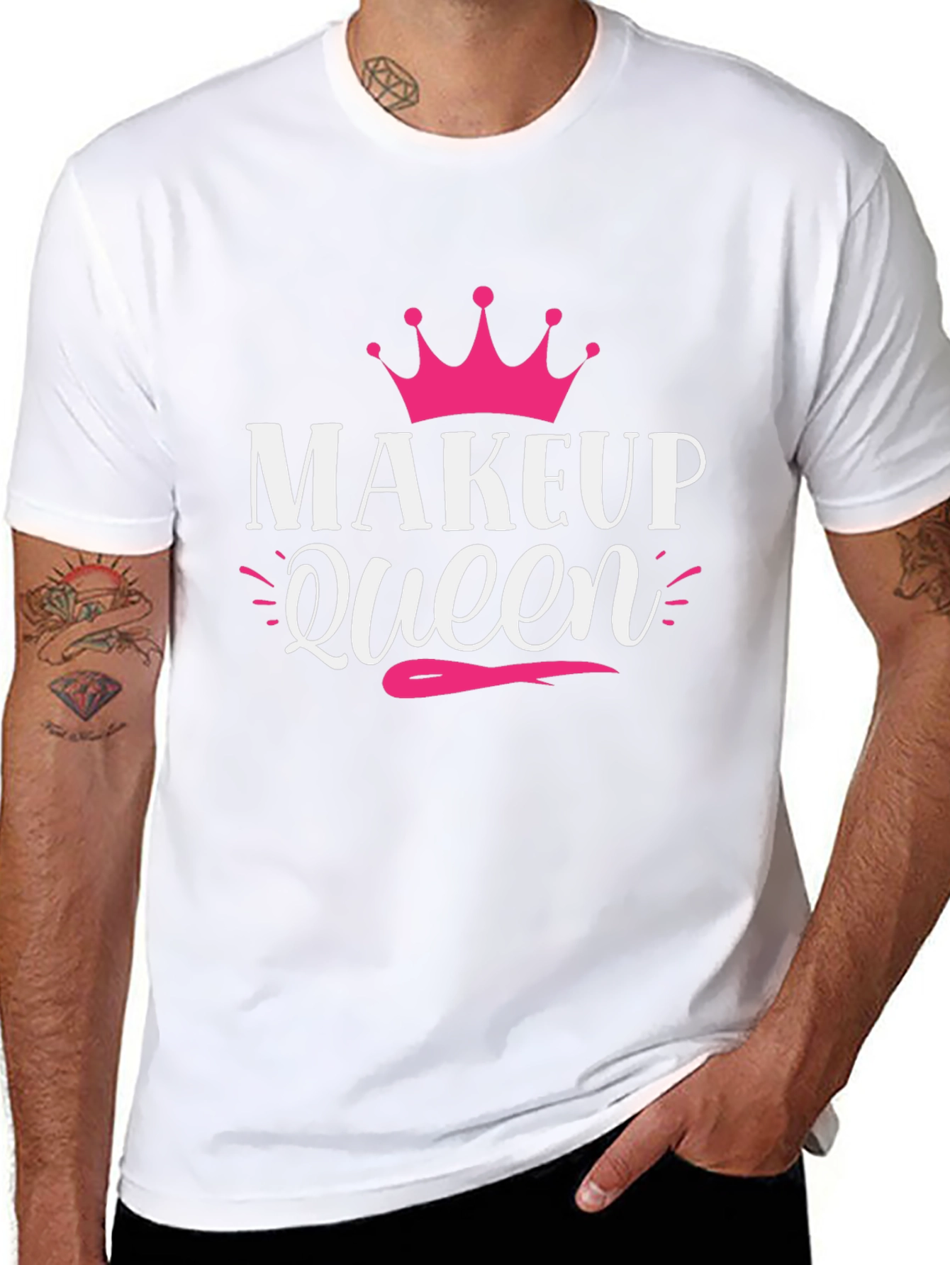 Makeup Queen Graphic Tee - Trendy Fashion