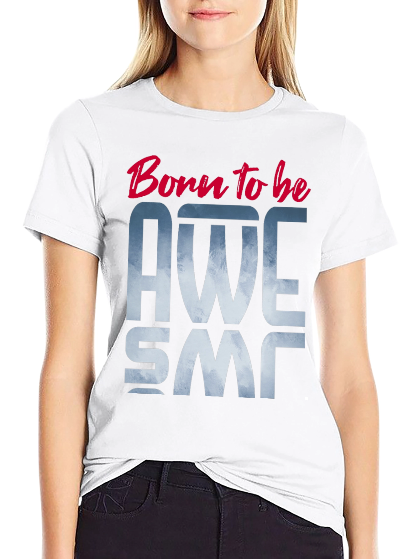 Born to be Awesome Black Graphic Tee