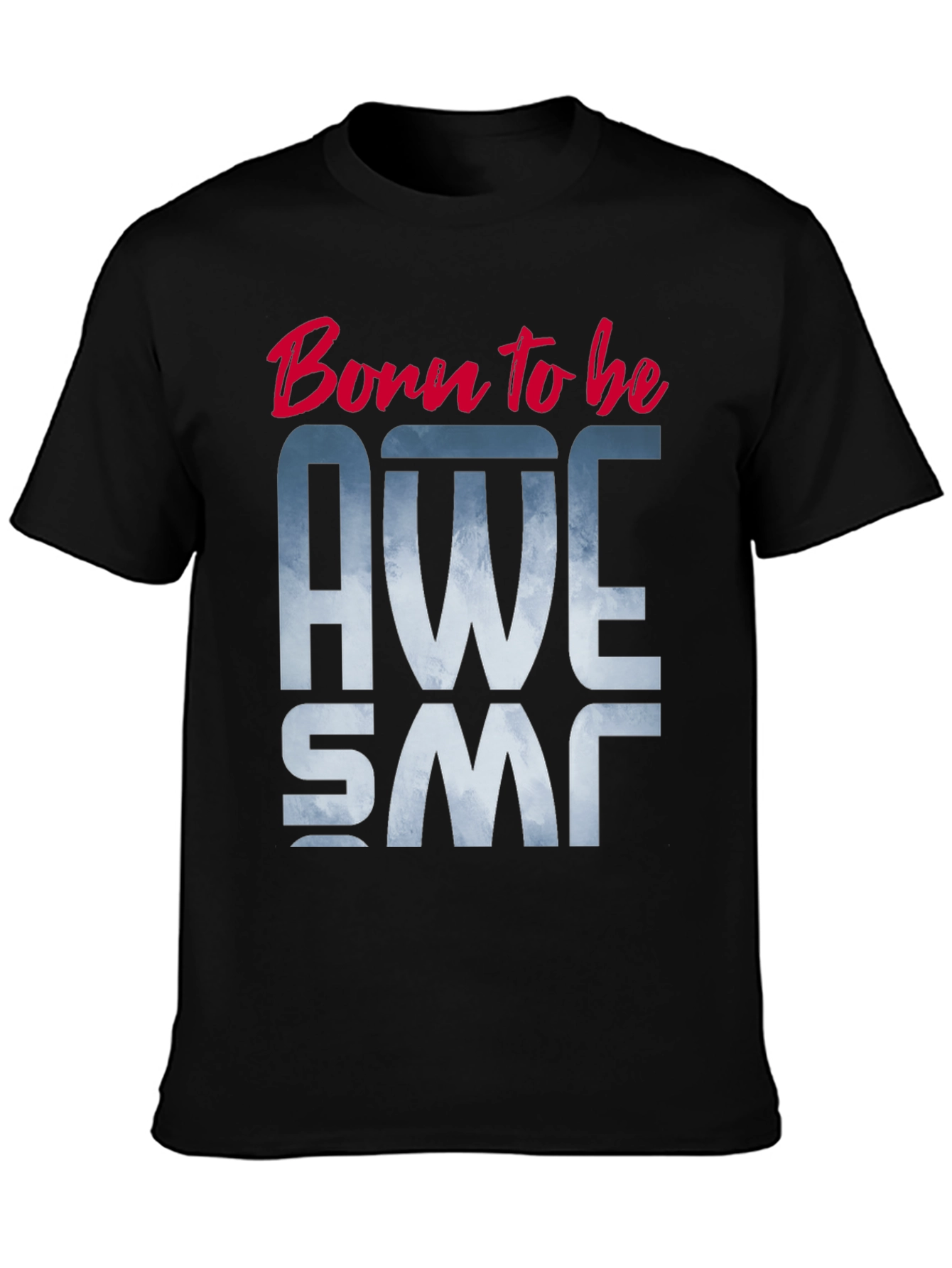 Born to be Awesome Black Graphic Tee