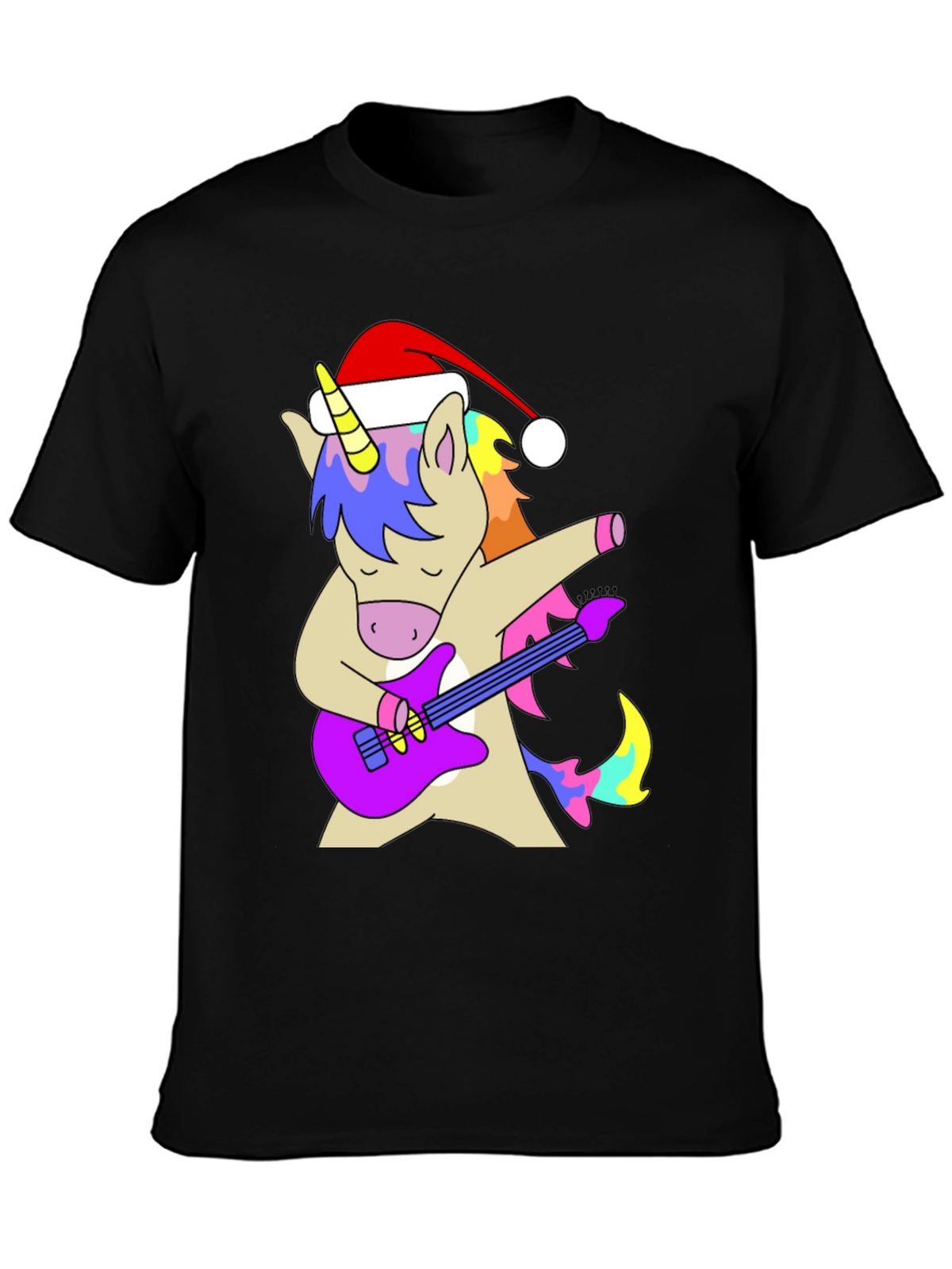 Unicorn Guitarist Christmas T-Shirt
