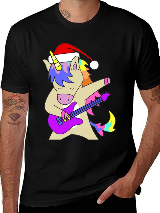 Unicorn Guitarist Christmas T-Shirt