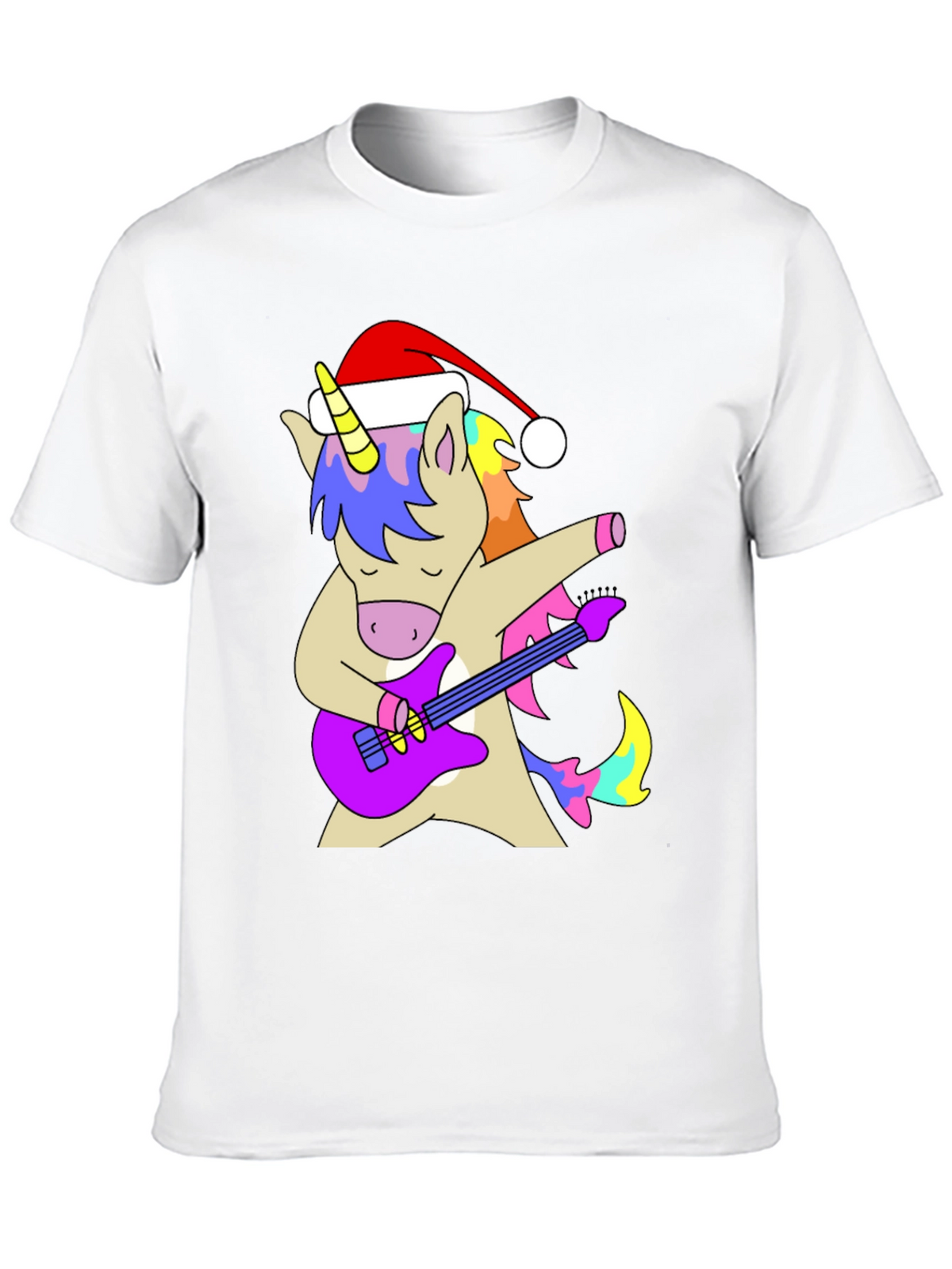 Unicorn Guitarist Christmas T-Shirt