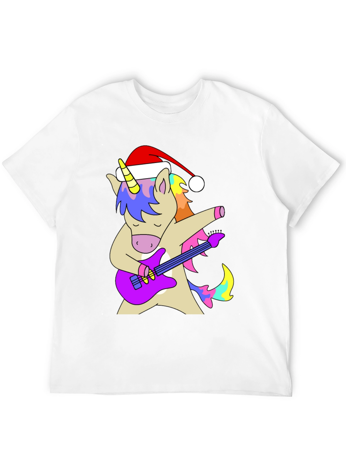 Unicorn Guitarist Christmas T-Shirt